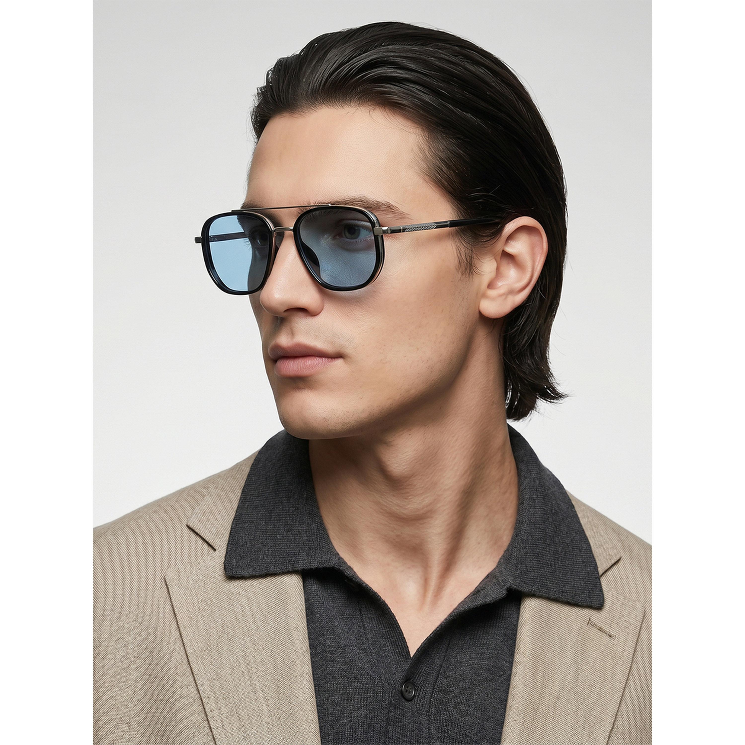 نظارة شمسية أفياتور بجسر مزدوج بلون فضي-men-sunglasses-image-3
