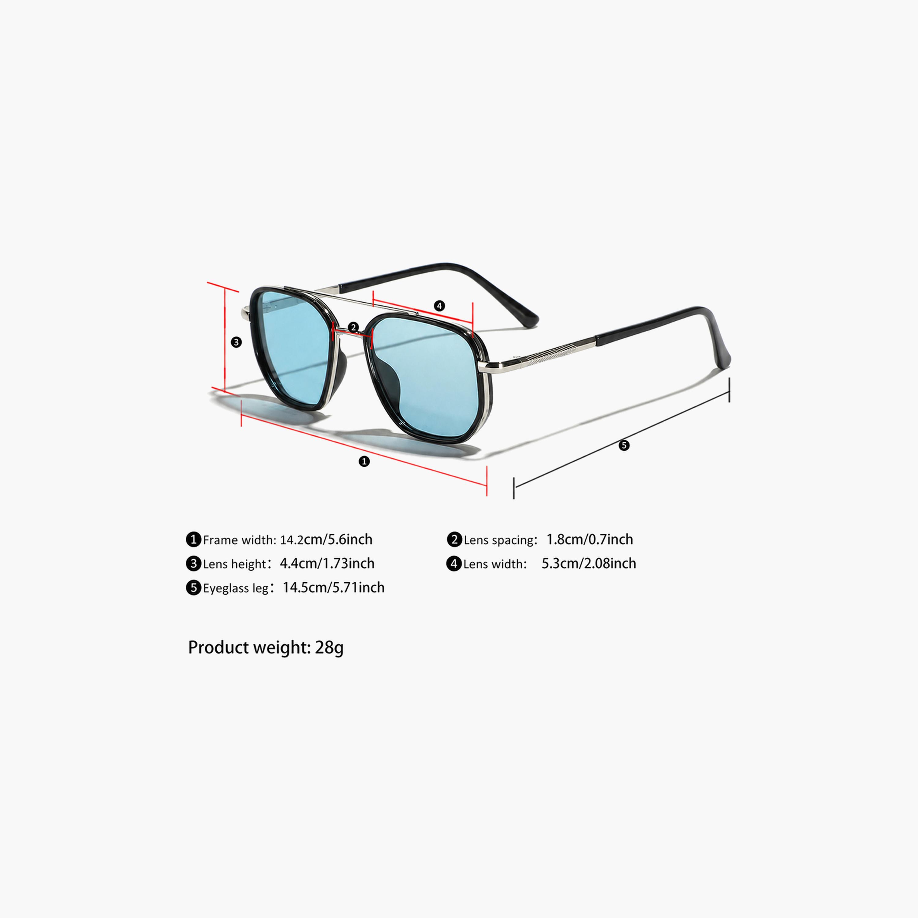 نظارة شمسية أفياتور بجسر مزدوج بلون فضي-men-sunglasses-image-4