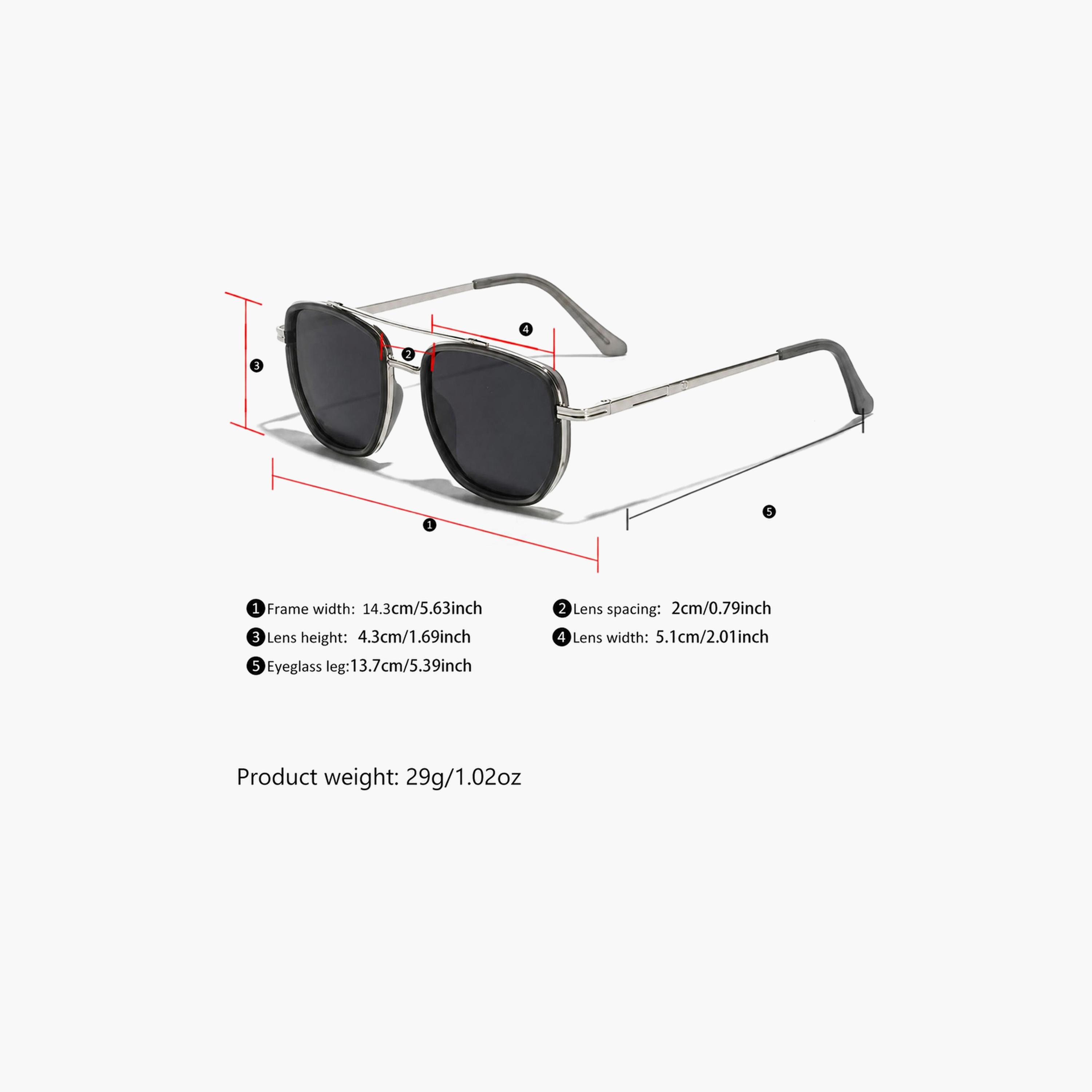 نظارة شمسية أفياتور بجسر مزدوج بلون فضي-men-sunglasses-image-5