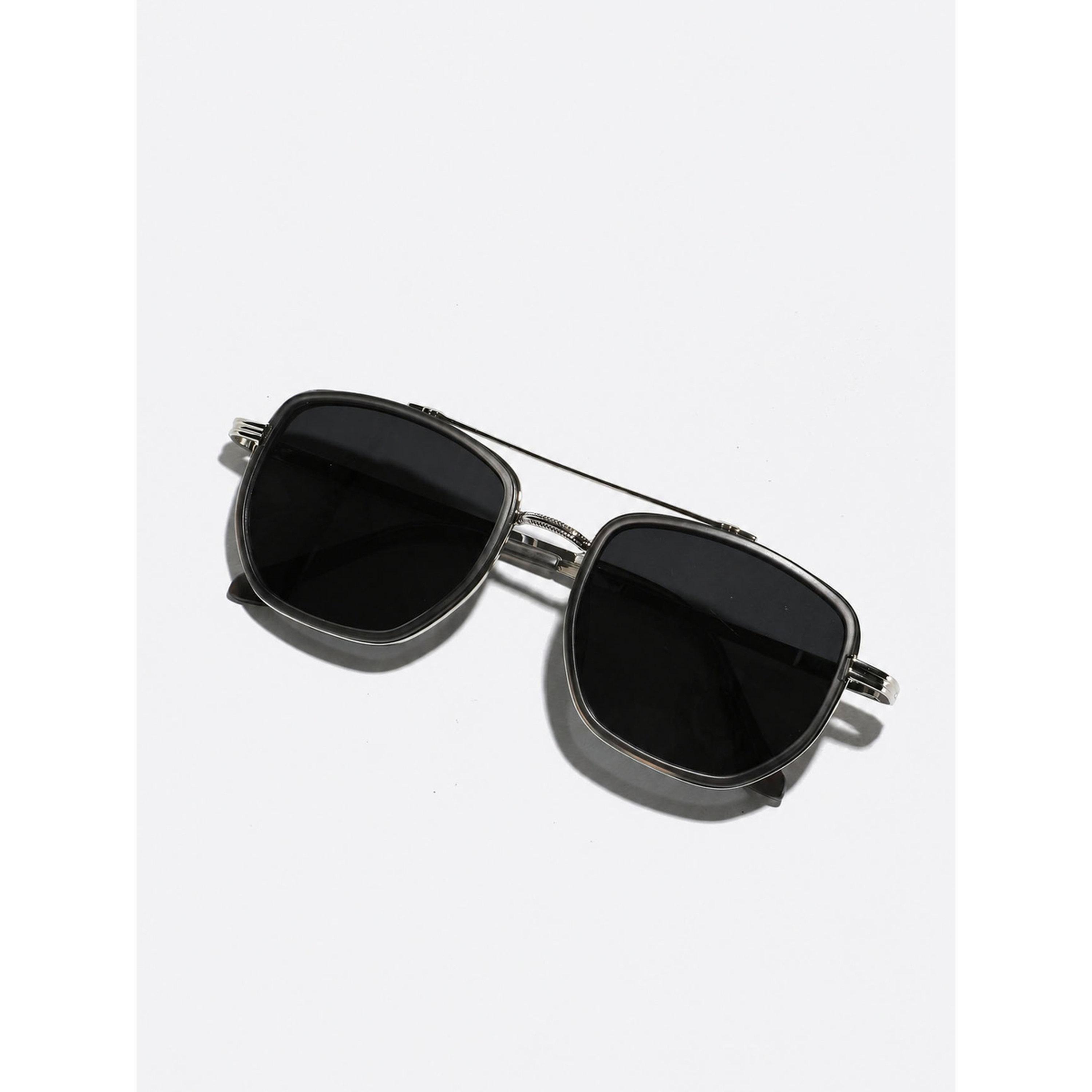Take Two Silver Double Bridge Aviator Sunglasses-men-sunglasses-image-6