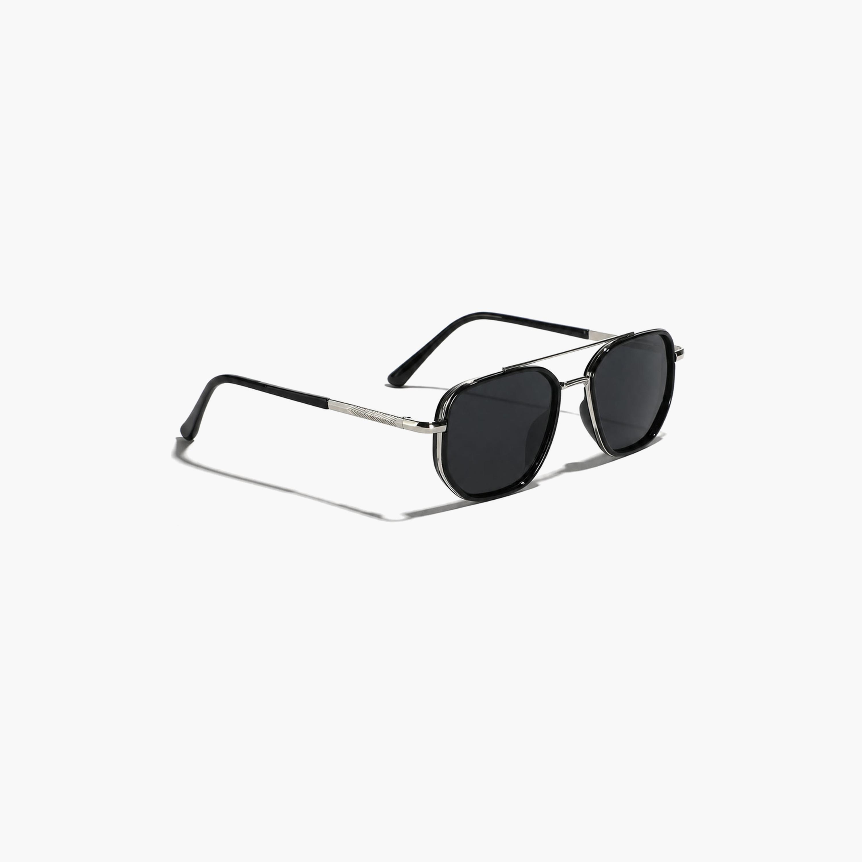 نظارة شمسية طراز أفياتور بجسر مزدوج باللون الفضي-men-sunglasses-image-4