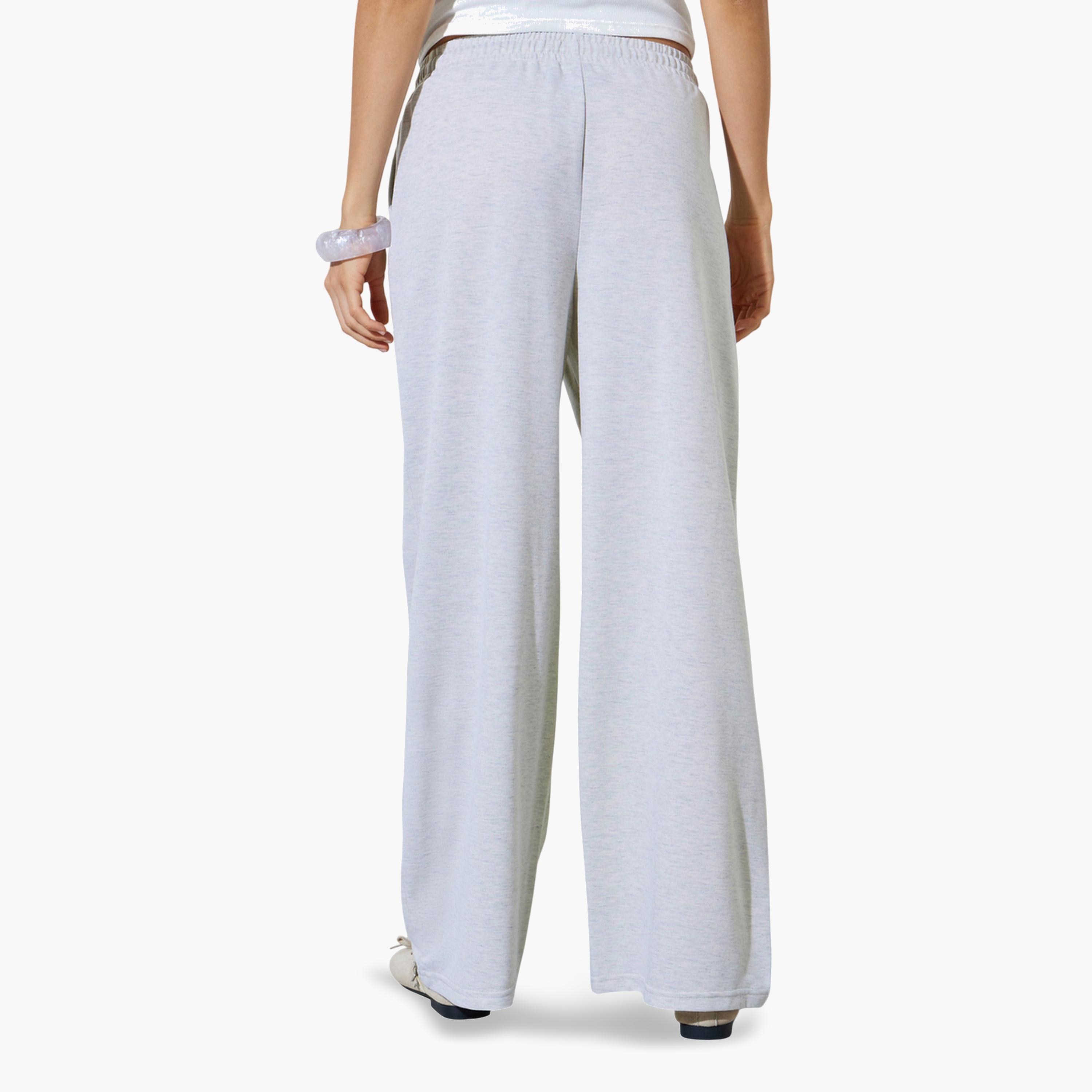 Styli Solid Wide Leg Joggers With Pocket-women-clothing-bottoms-joggers-image-4