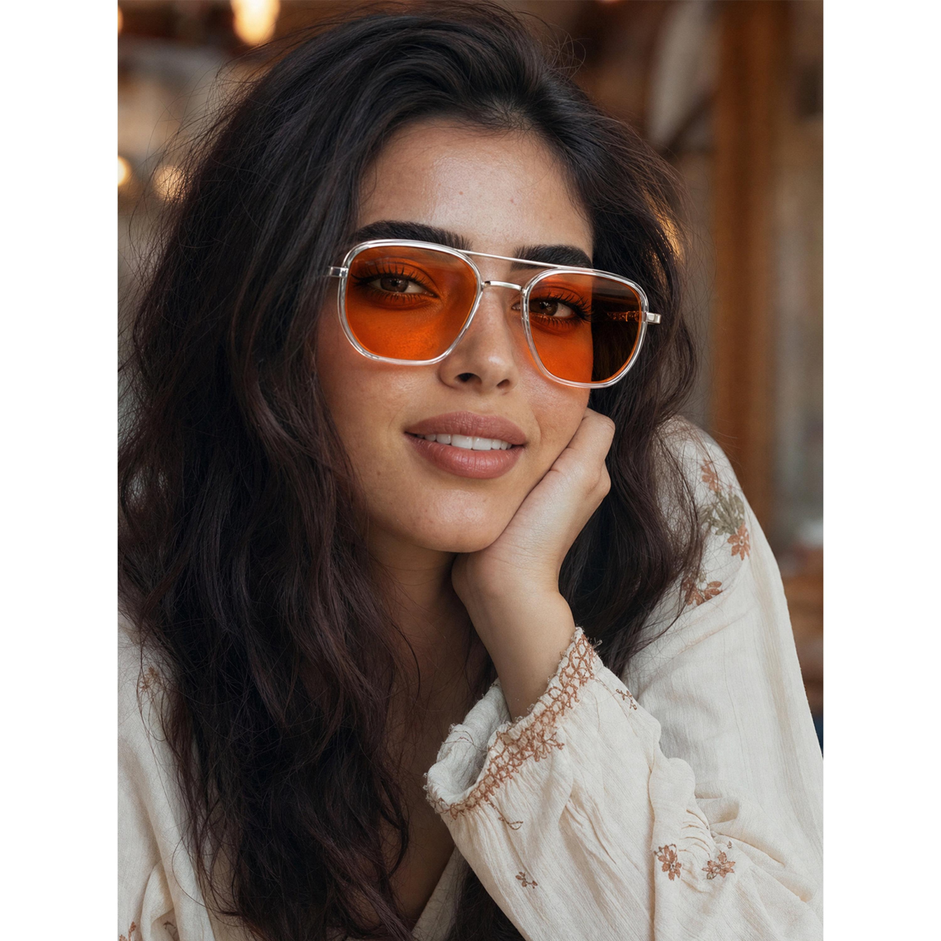 Take Two Gold Square Frame Polarized Sunglasses-women-sunglasses-image-5