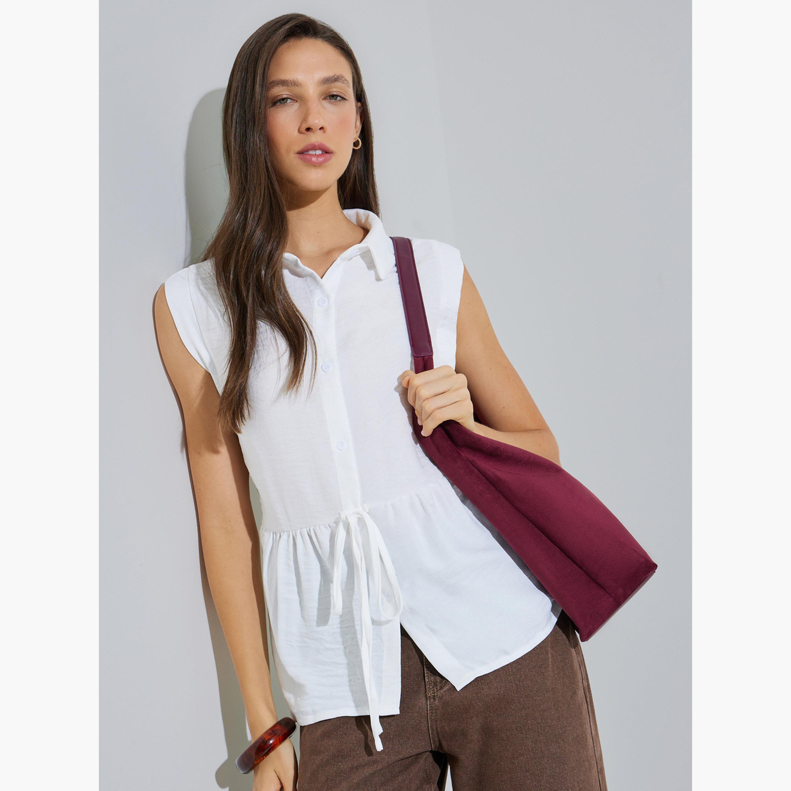 بلوزة بلا أكمام مزينة بأربطة-women-clothing-shirtsandblouses-blouses-image-3