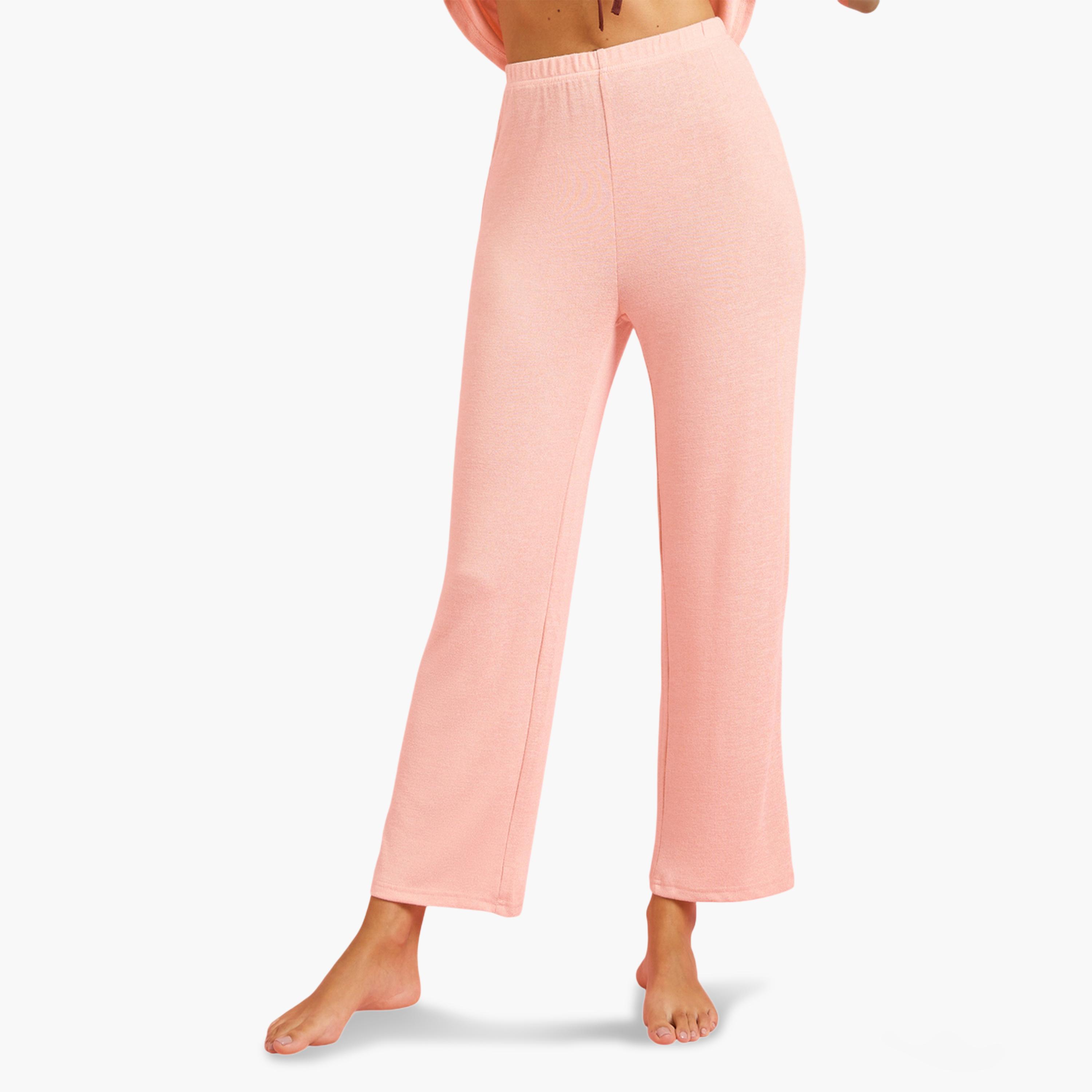 ستايلي - طقم بيجاما وبلوزة مزينة بفيونكة وردية-women-clothing-nightwear-pyjamas-longsets-image-4