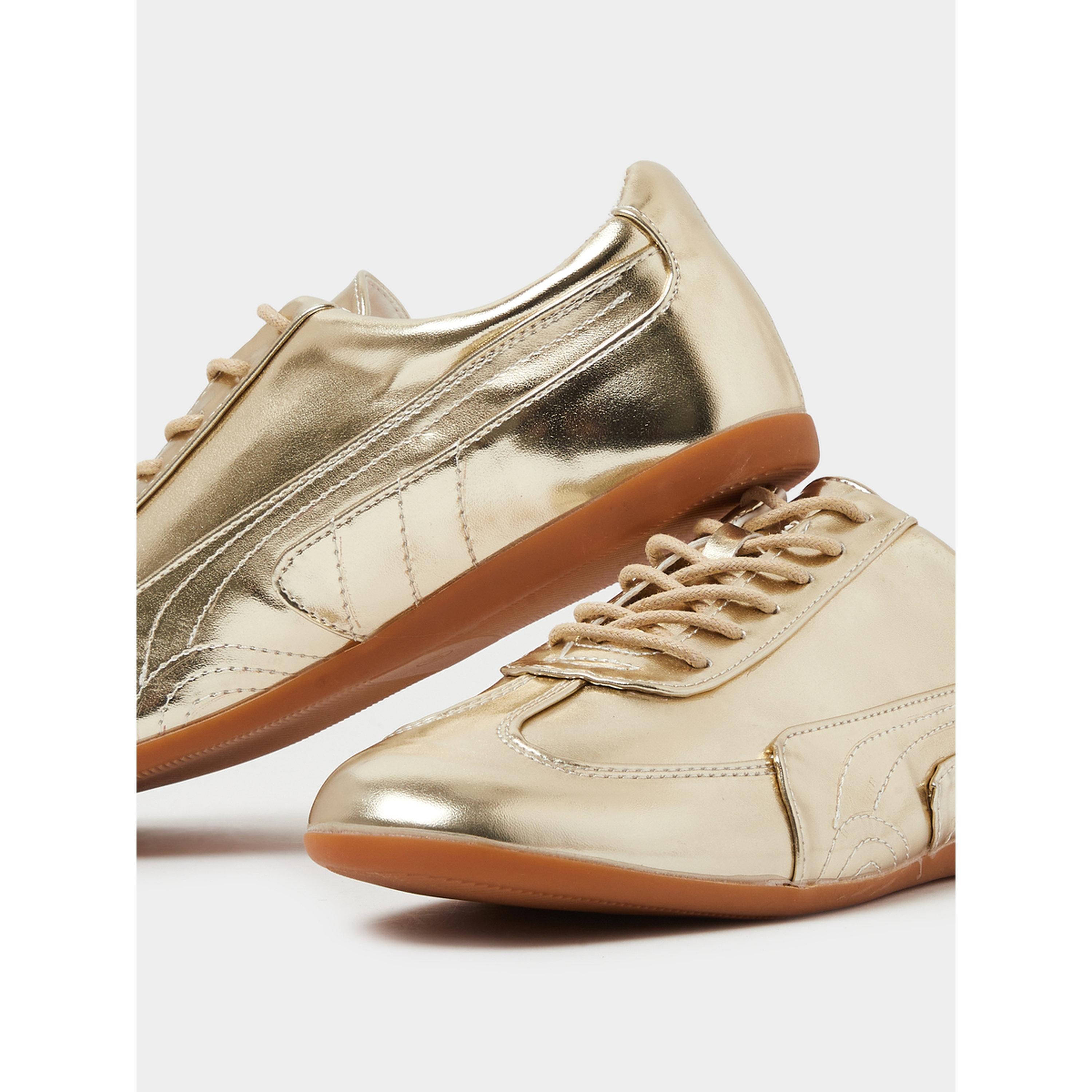 حذاء سنيكرز برباط ميتاليك ذهبي-women-shoes-sneakers-image-4
