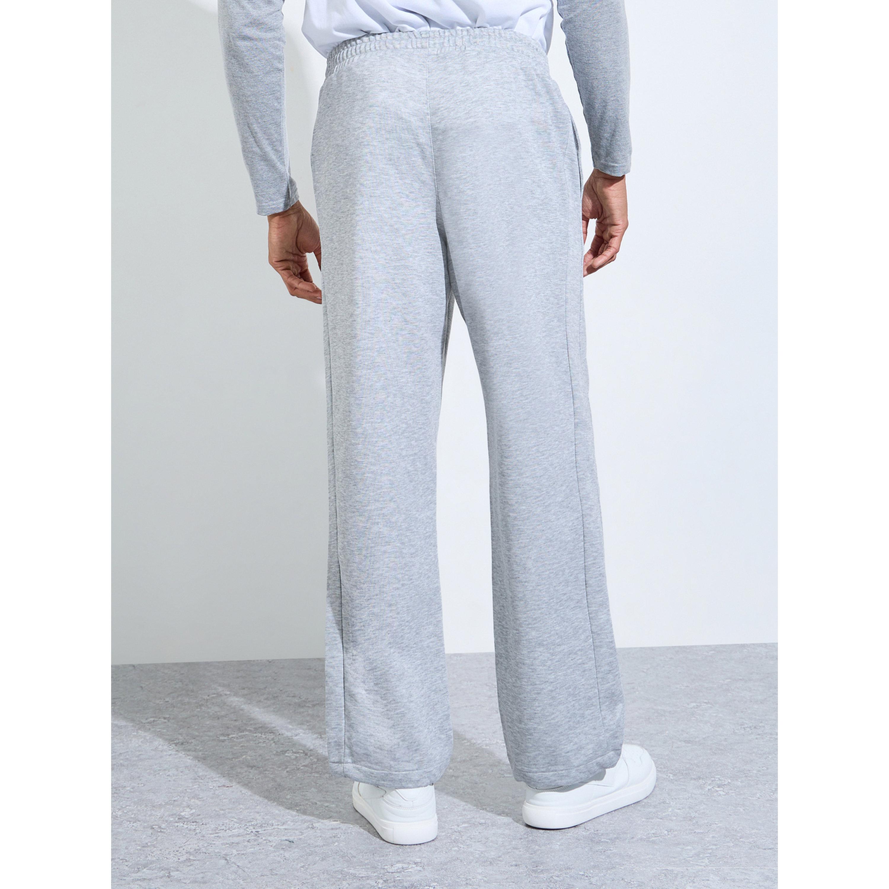 بنطال مطبوع برباط وقصة مستقيمة بلون رمادي-men-clothing-joggers-image-5
