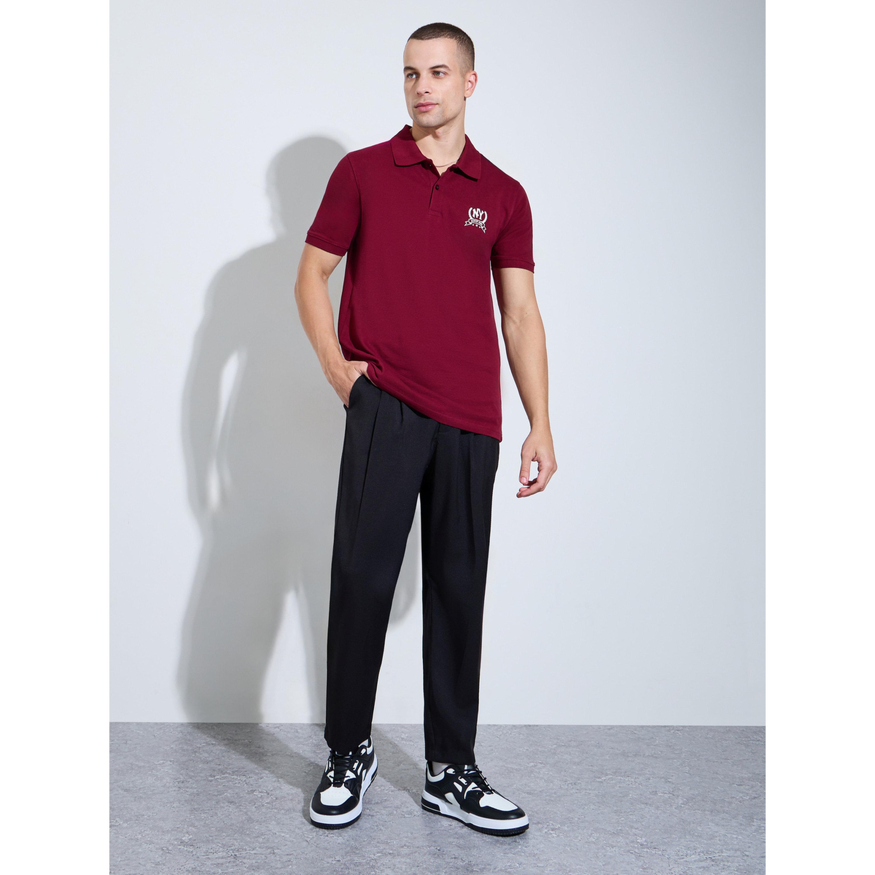 Take Two Black Fold Pleat Casual Trousers-men-clothing-trousersandchinos-trousers-image-2
