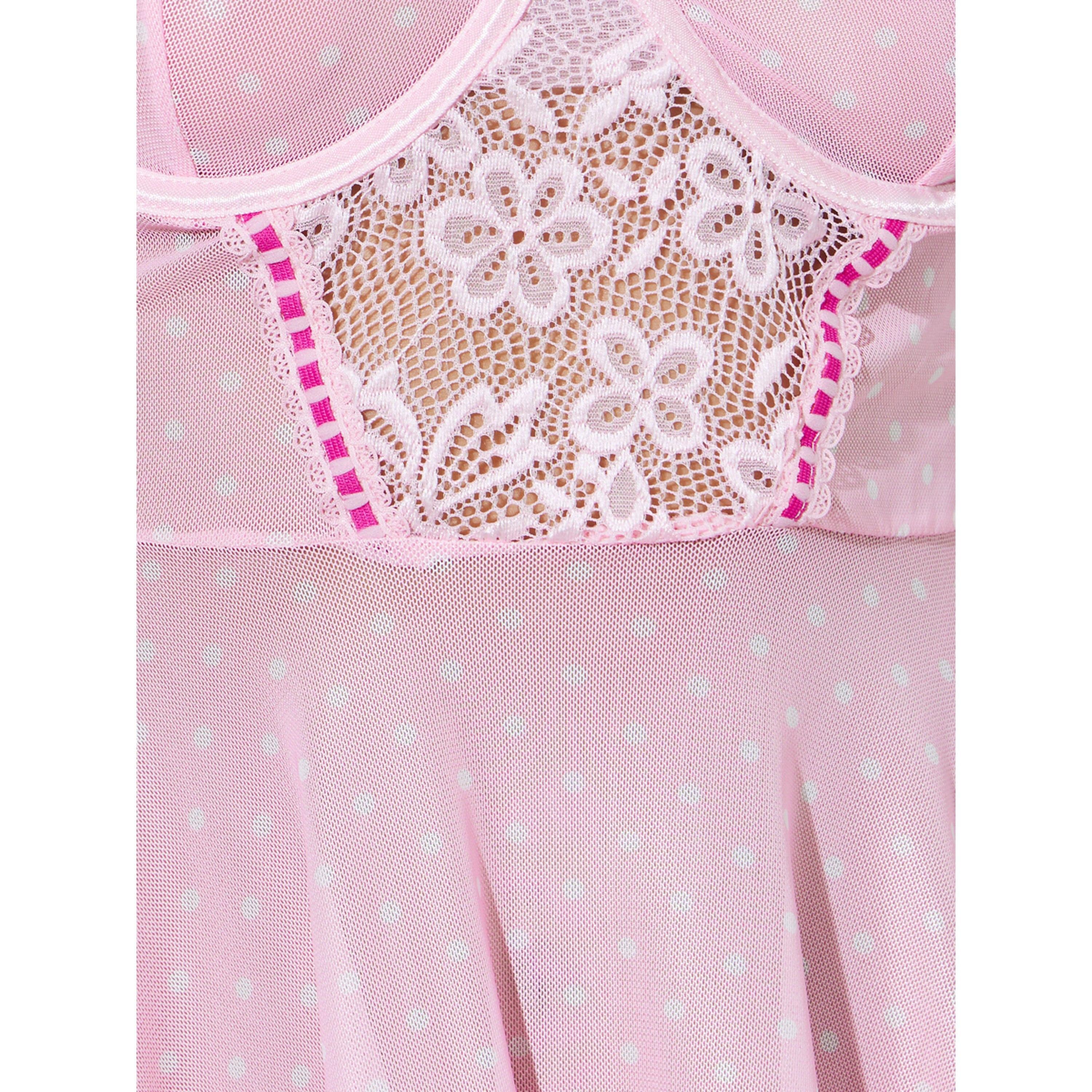 Styli Pack of 3 - Polka Dot Underwired Babydoll with Lace Panel, Brief and Stockings-women-clothing-lingerie-lingeriesets-image-5