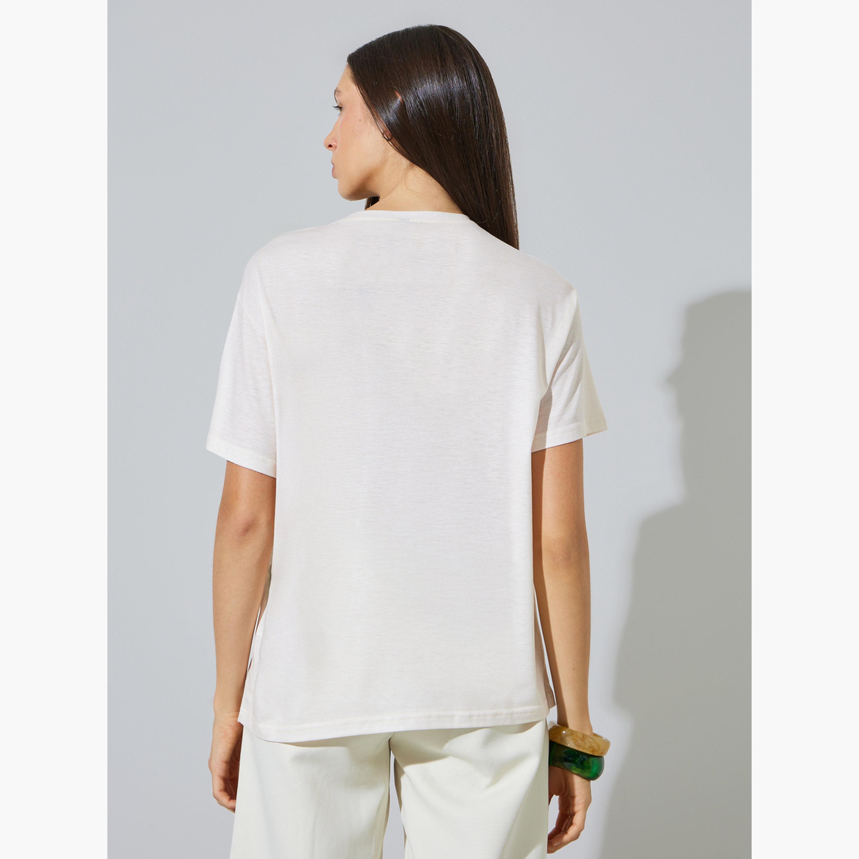 Styli Cream Relaxed Fit Graphic Fruit Print T-Shirt-women-clothing-tshirts-image-4