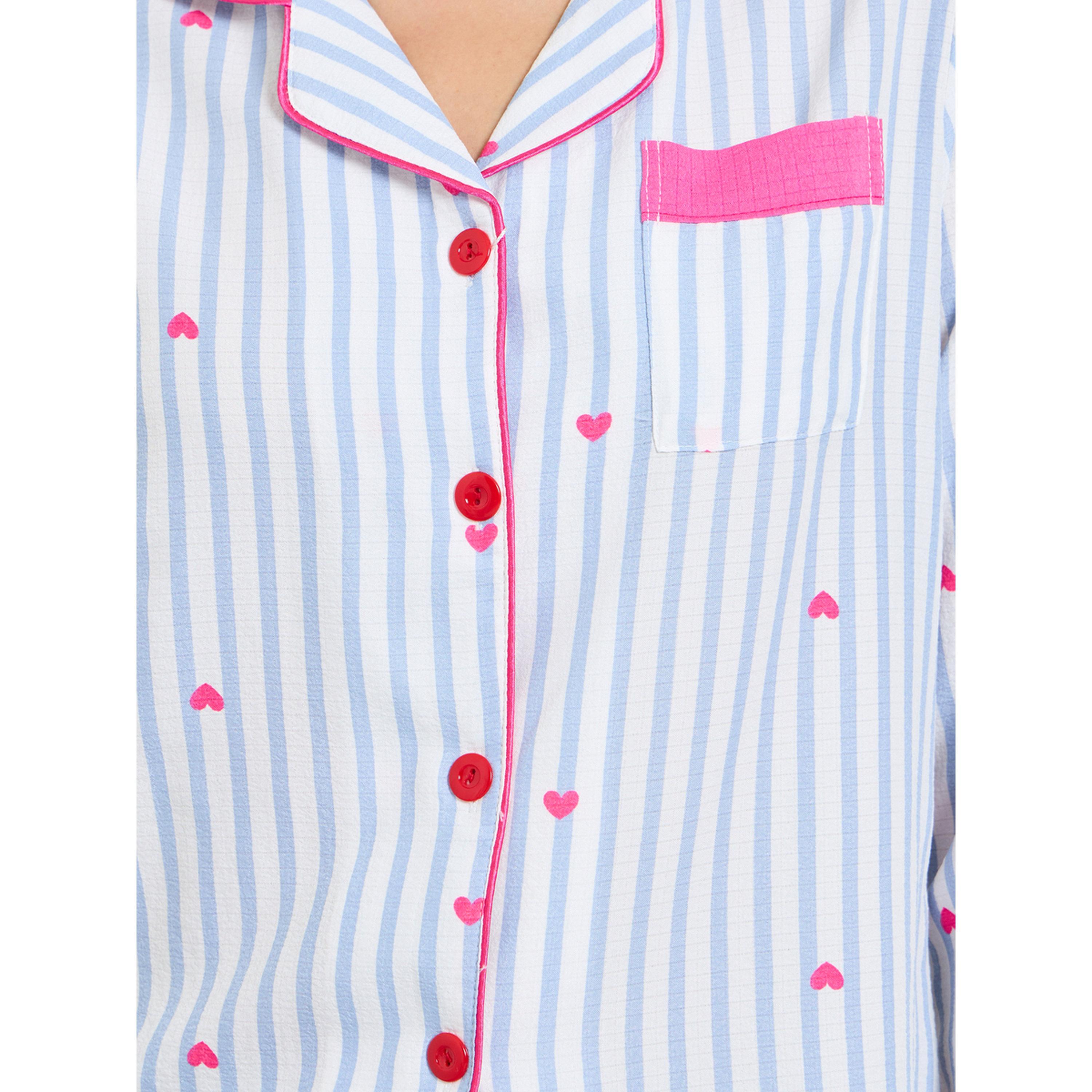 Take Two Striped and Heart Print Collared Pajama Set-women-clothing-nightwear-pyjamas-longsets-image-5