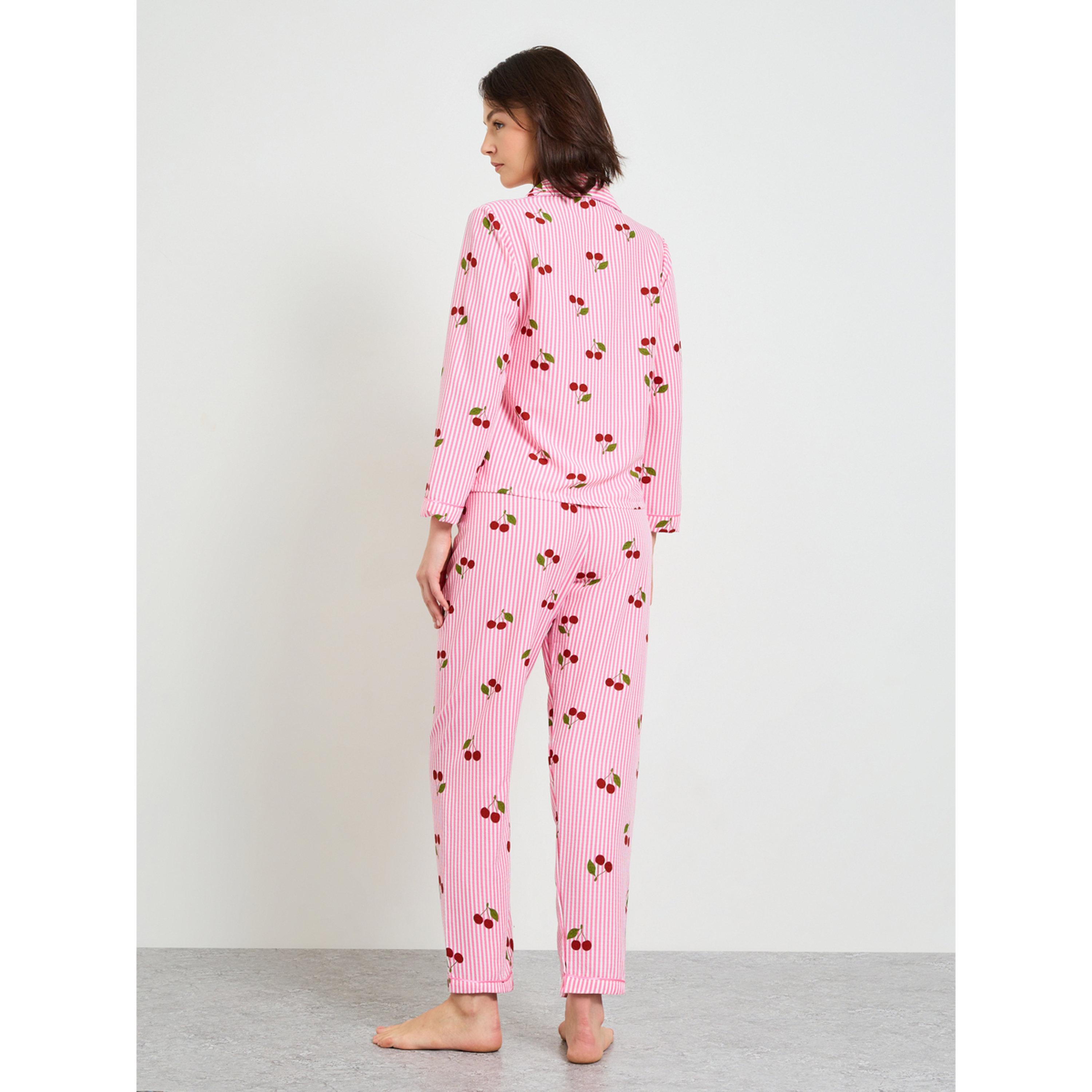 Take Two Striped Cherry Print Pajama Set with Long Sleeves-women-clothing-nightwear-pyjamas-longsets-image-3
