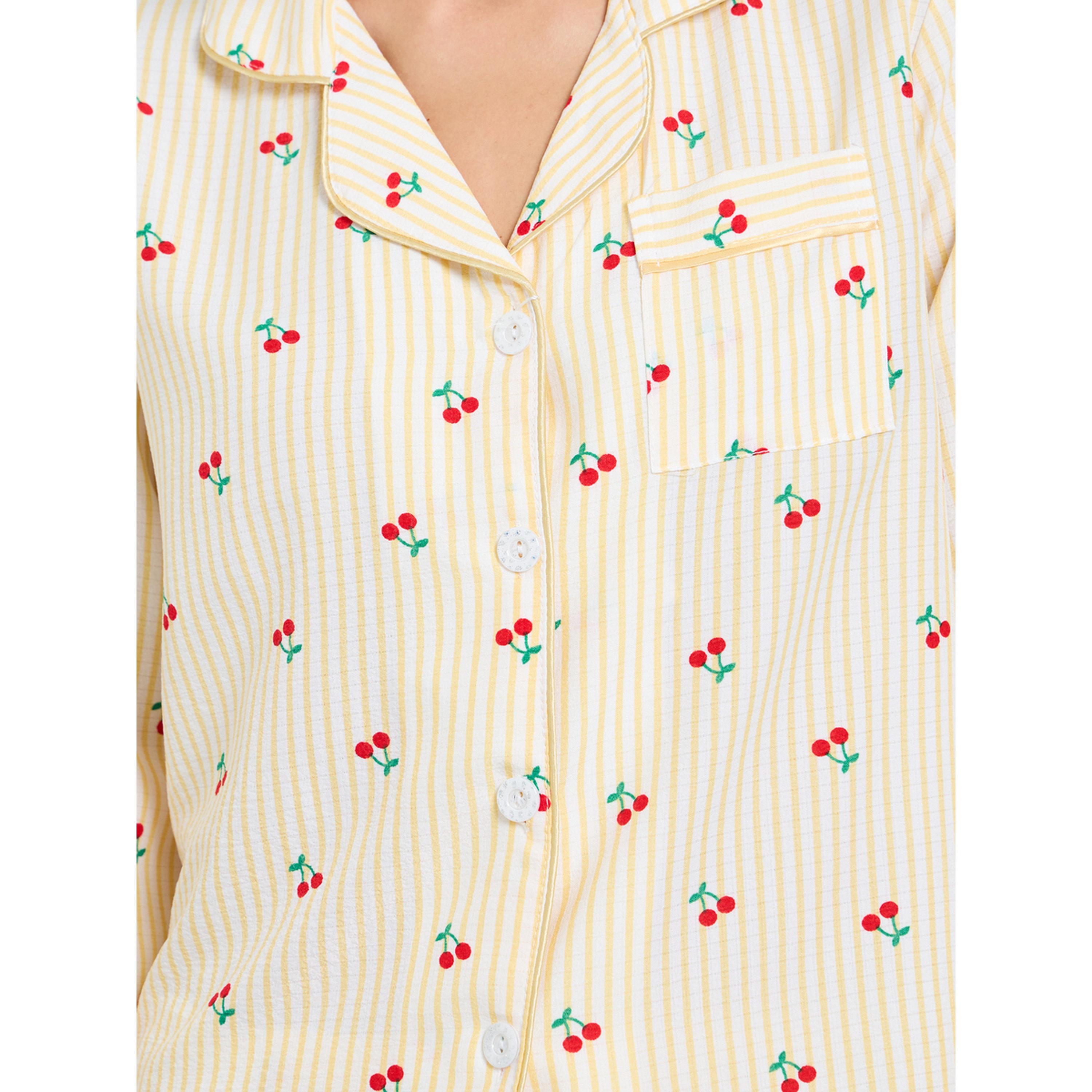 Take Two Striped Cherry Print Long Sleeve Pajama Set-women-clothing-nightwear-pyjamas-longsets-image-5