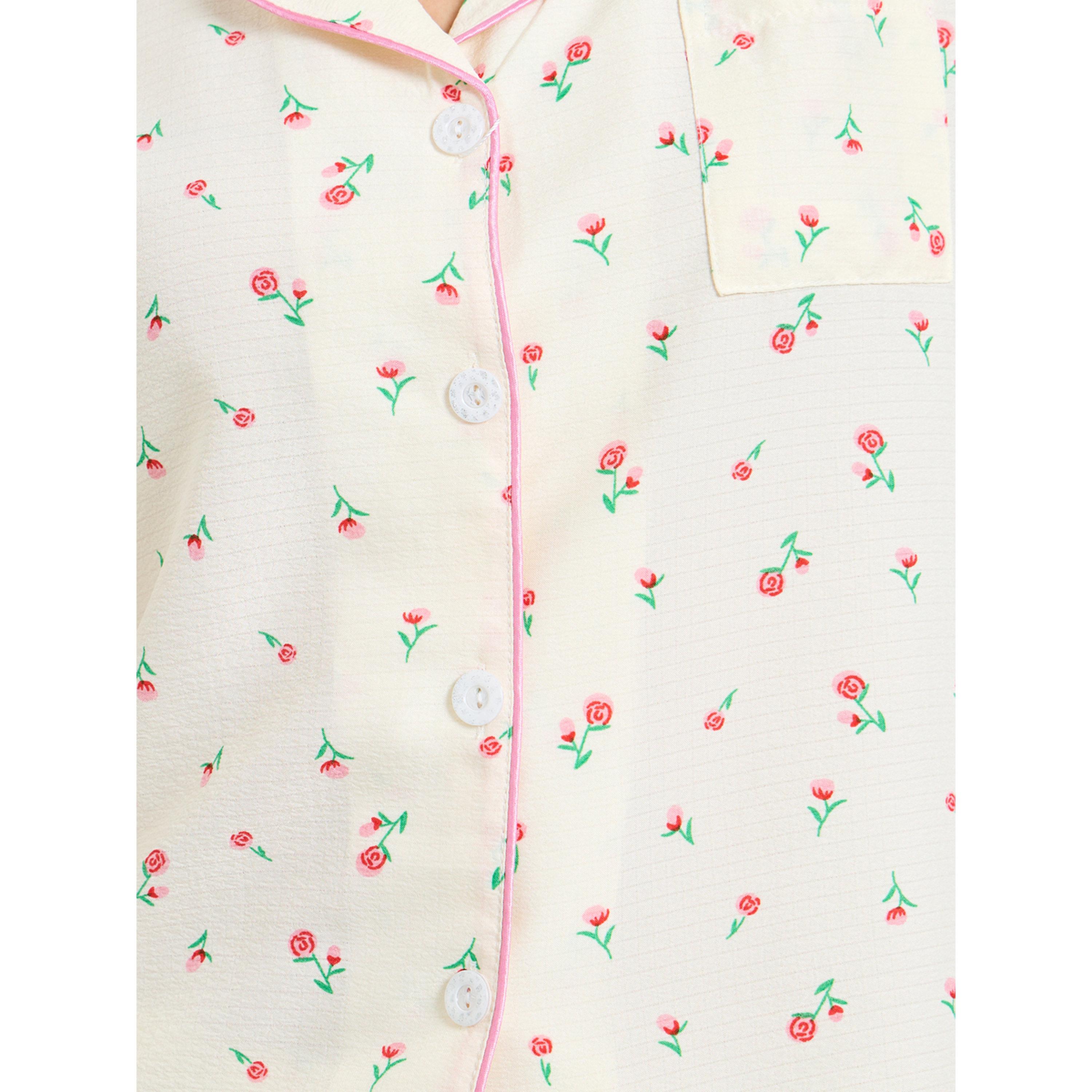 Take Two Floral Print Short Sleeve Pajama Set-women-clothing-nightwear-pyjamas-longsets-image-5