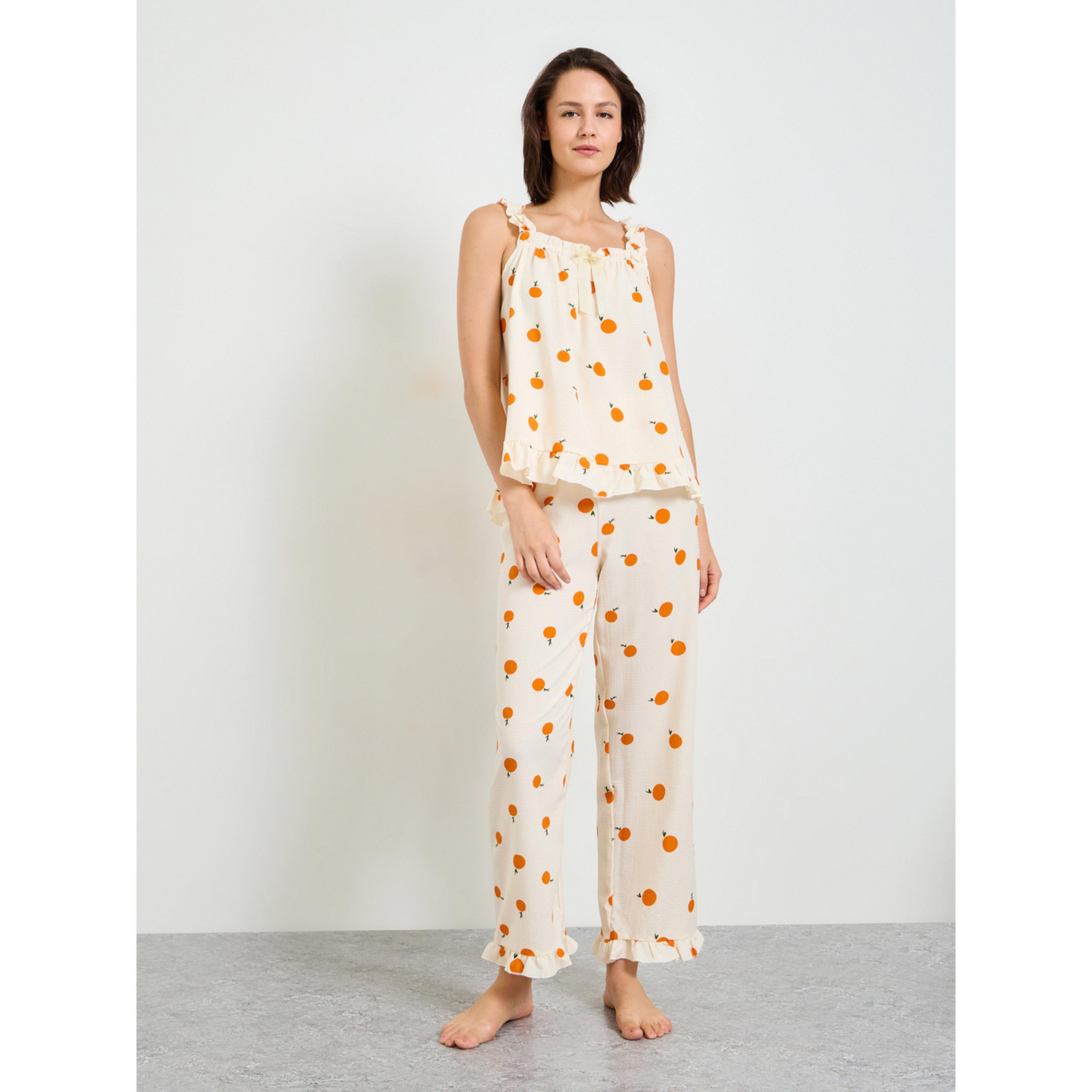 Take Two Fruit Print Sleeveless Cami Pajama Set-women-clothing-nightwear-pyjamas-longsets-image-3