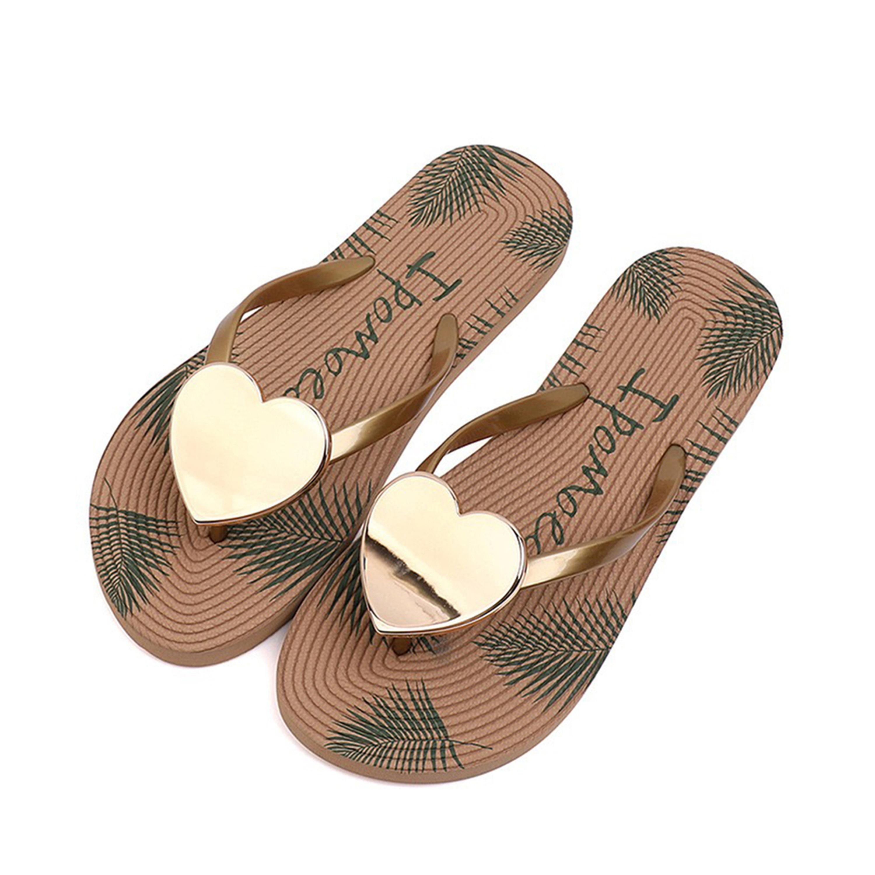 Take Two Multi-Color Graphic Print Hear Charm Flip-Flops-women-shoes-flipflopsandslides-image-1