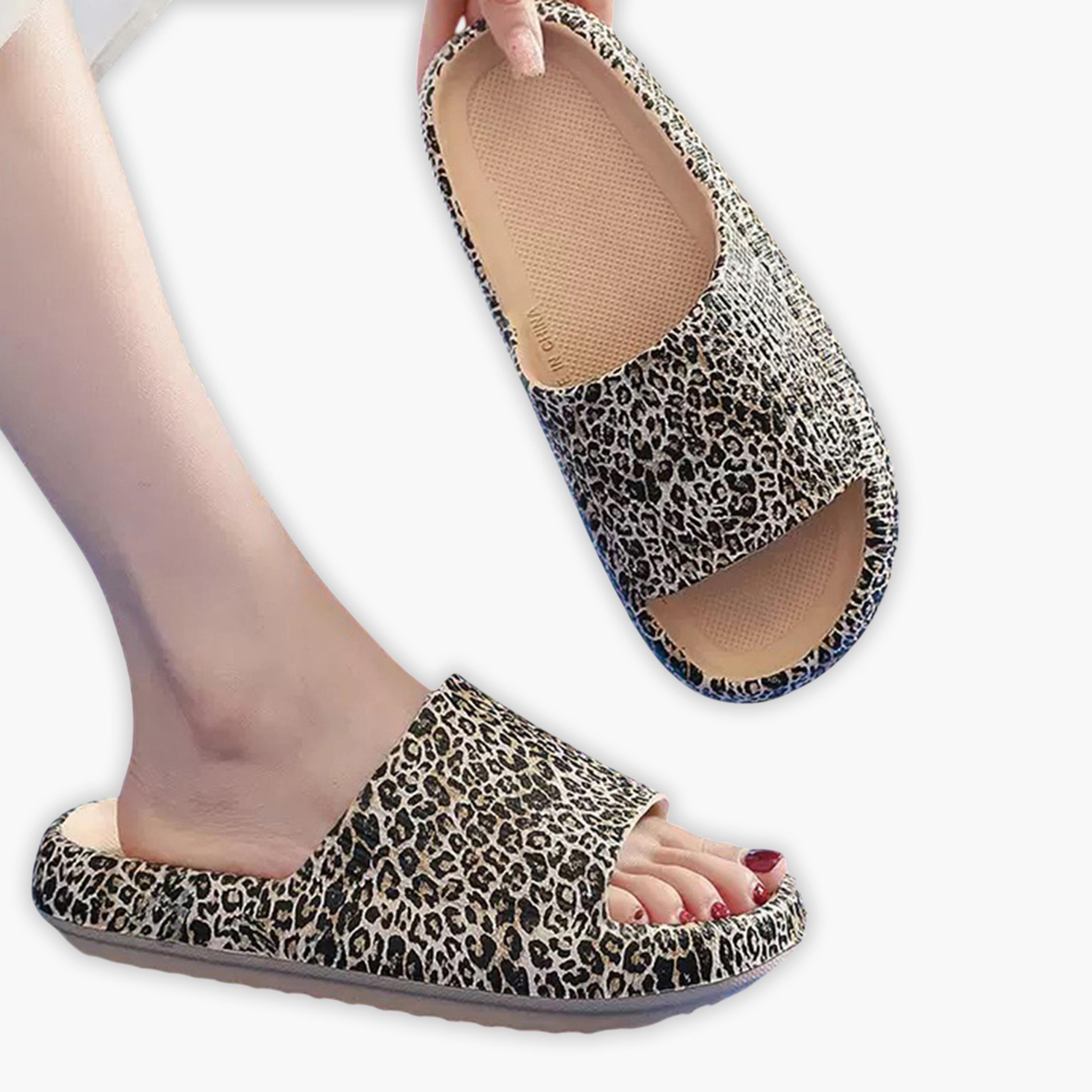 شبشب مريح متعدد الألوان بطبعة نمر-women-shoes-flats-slides-image-3