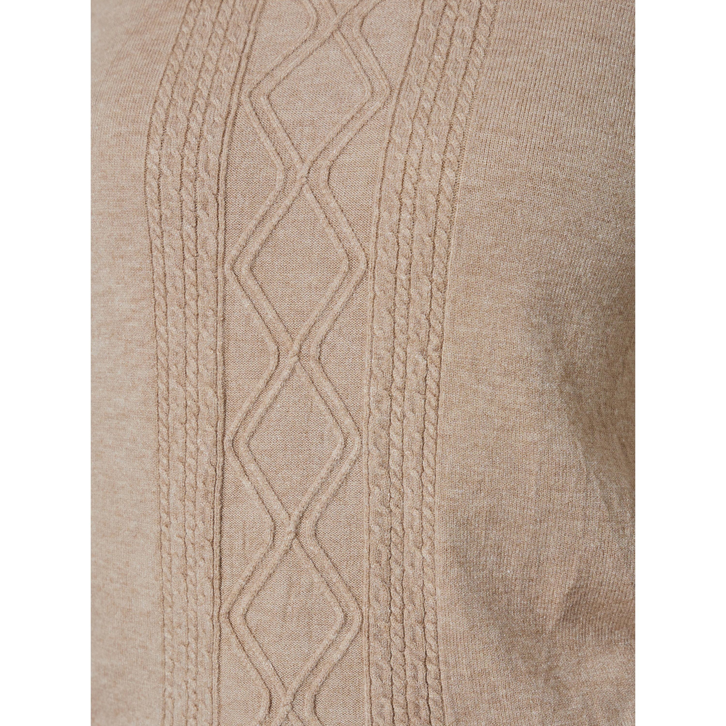 سويتر محبوك كابل جيليه بلون سادة-women-winterwear-cardigansandjumpers-jumpers-image-5