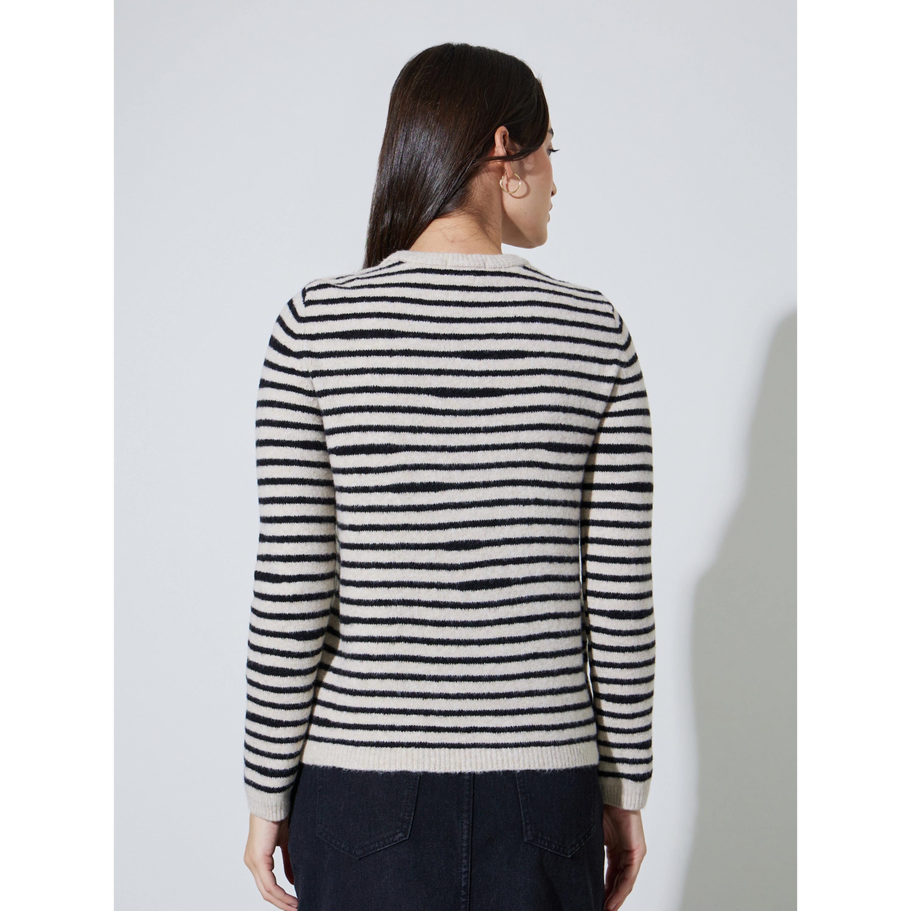 Styli Multi-Color Striped Round Neck Jumper-women-winterwear-cardigansandjumpers-jumpers-image-3