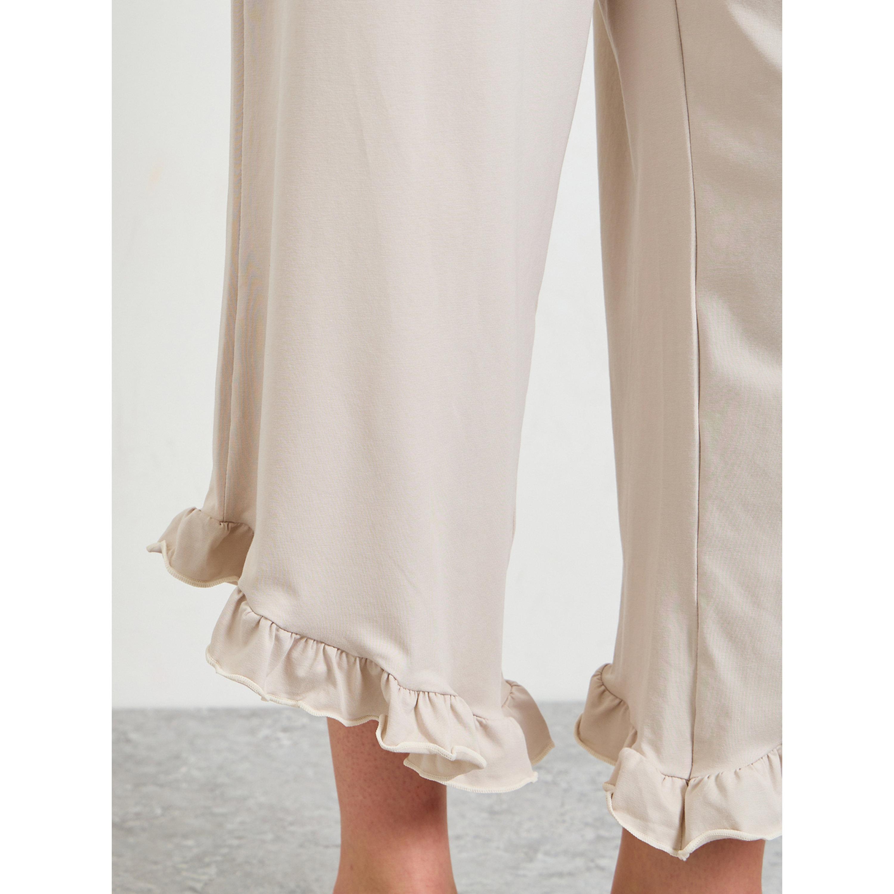 Take Two Plain Ruffle Hem Culottes-women-clothing-joggers-image-3