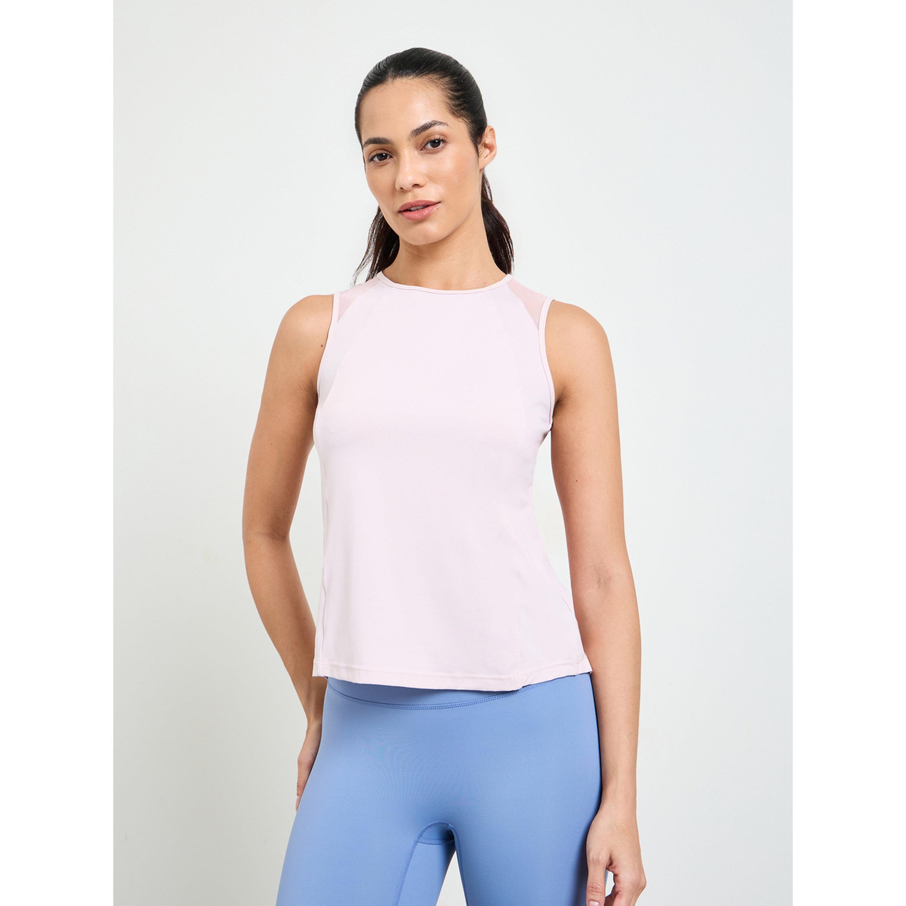 Take Two Pink Back Mesh Panel Active Tank Top-sports-women-clothing-tshirtsandvests-image-1
