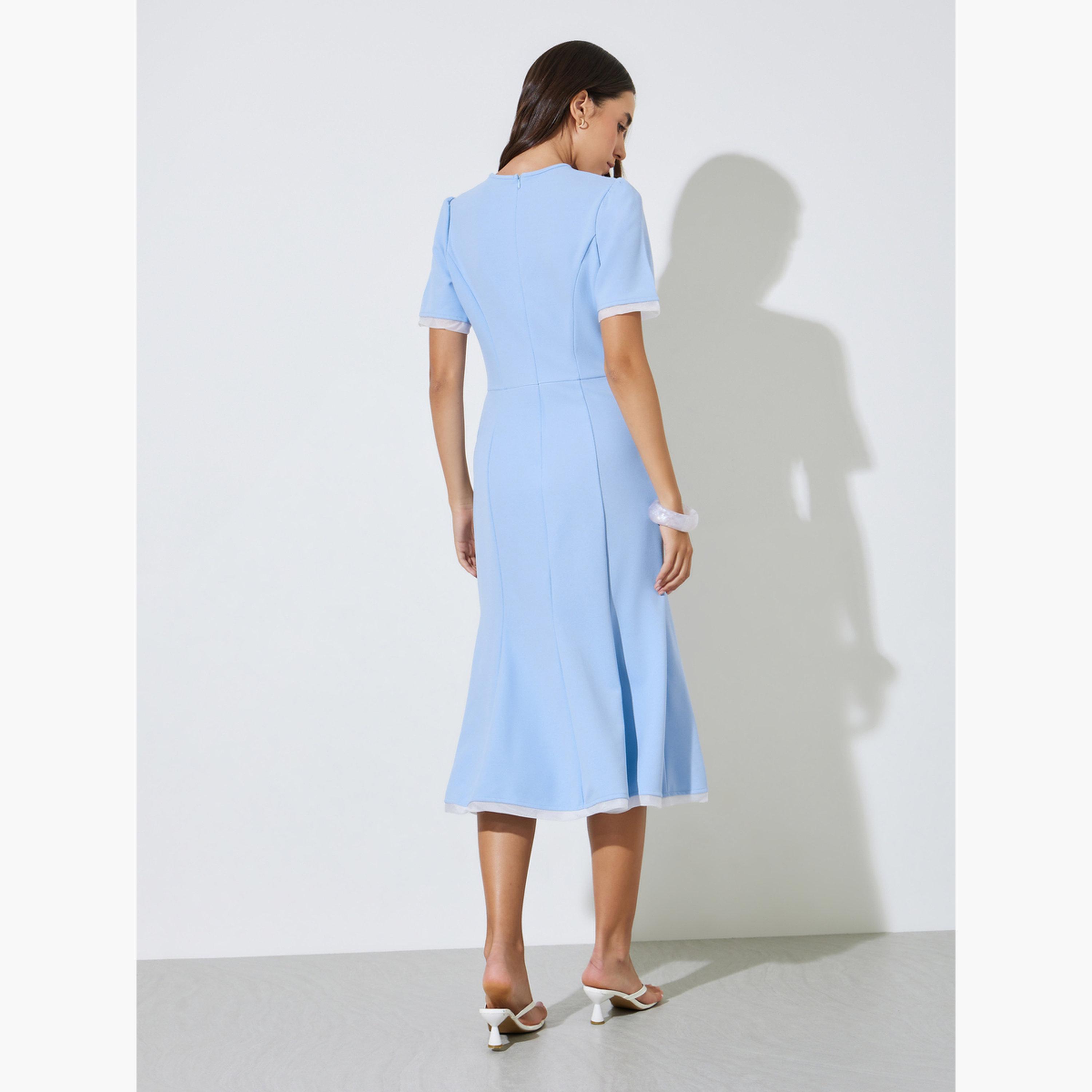 Take Two Blue Solid A-Line Midi Dress-women-clothing-dresses-image-3
