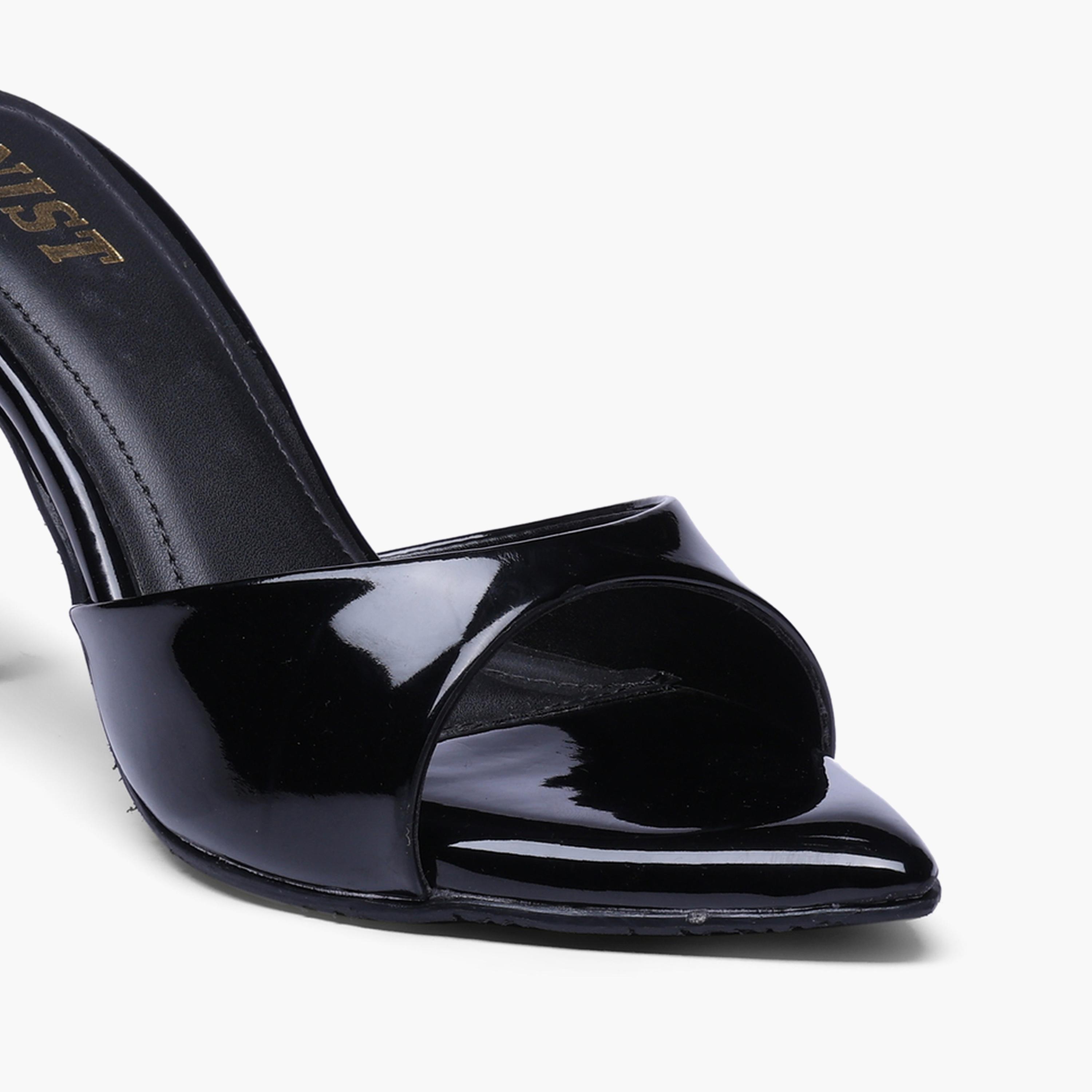 صندل بكعب عالي لمّاع باللون الأسود-women-shoes-sandals-heeled-image-3