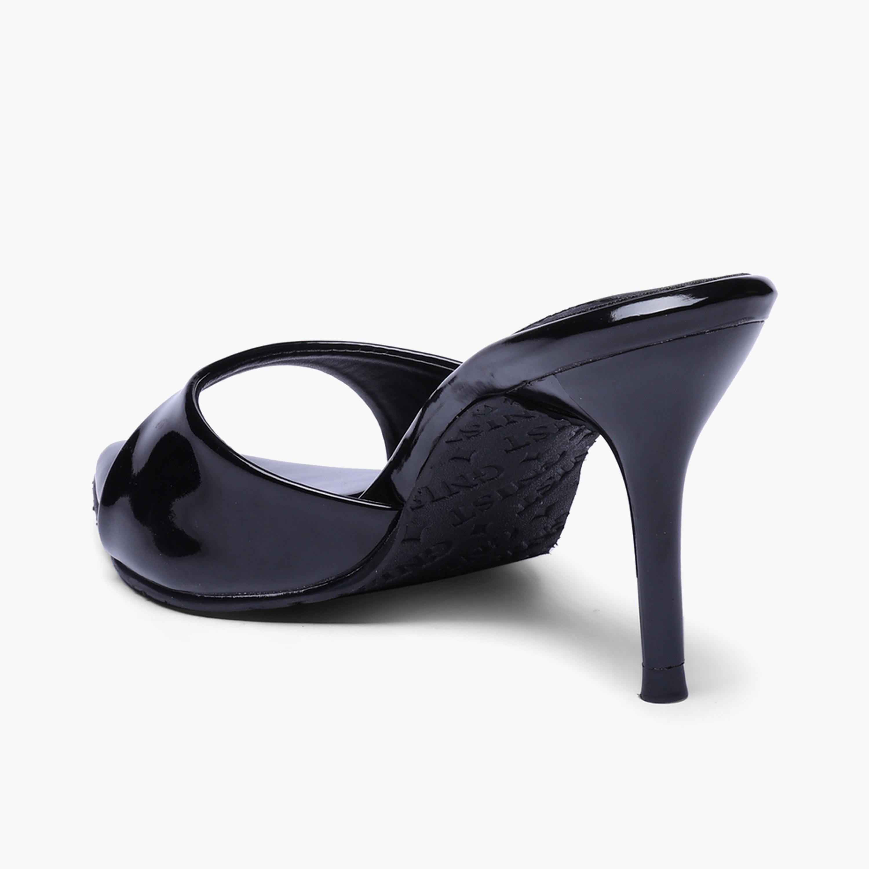 صندل بكعب عالي لمّاع باللون الأسود-women-shoes-sandals-heeled-image-6