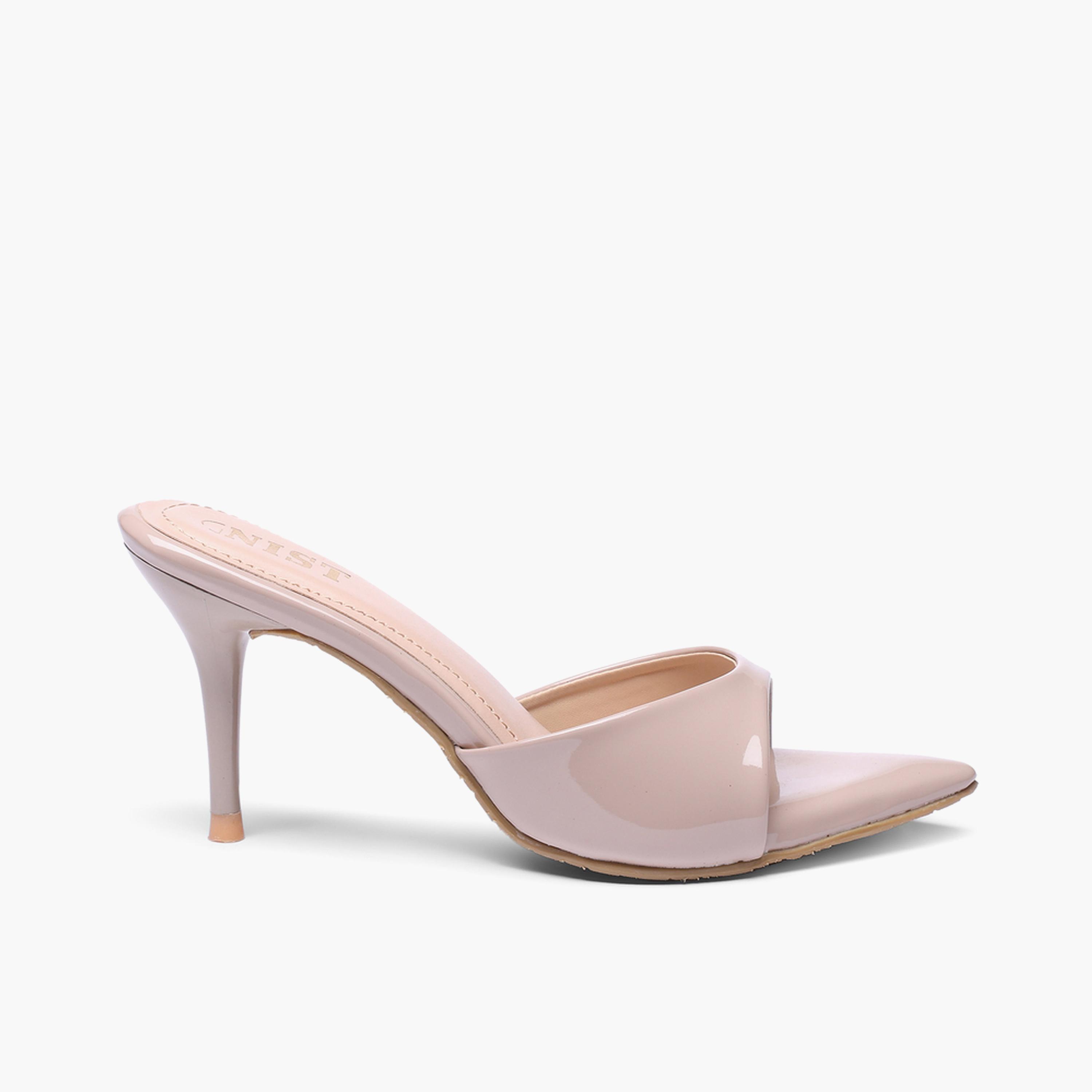 GNIST X Styli Nude High Heel Sandals Pointed Toe Sandals-women-shoes-sandals-heeled-image-2