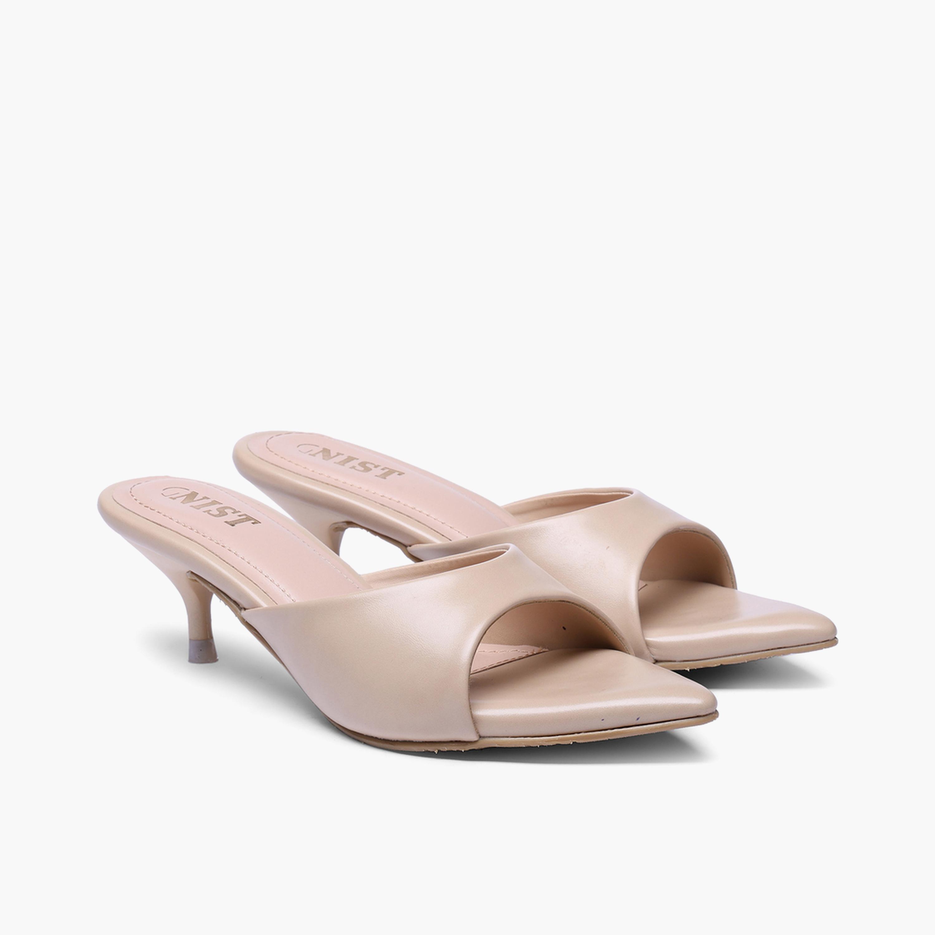GNIST X Styli Nude Kitten Heel Sandals-women-shoes-sandals-heeled-image-1