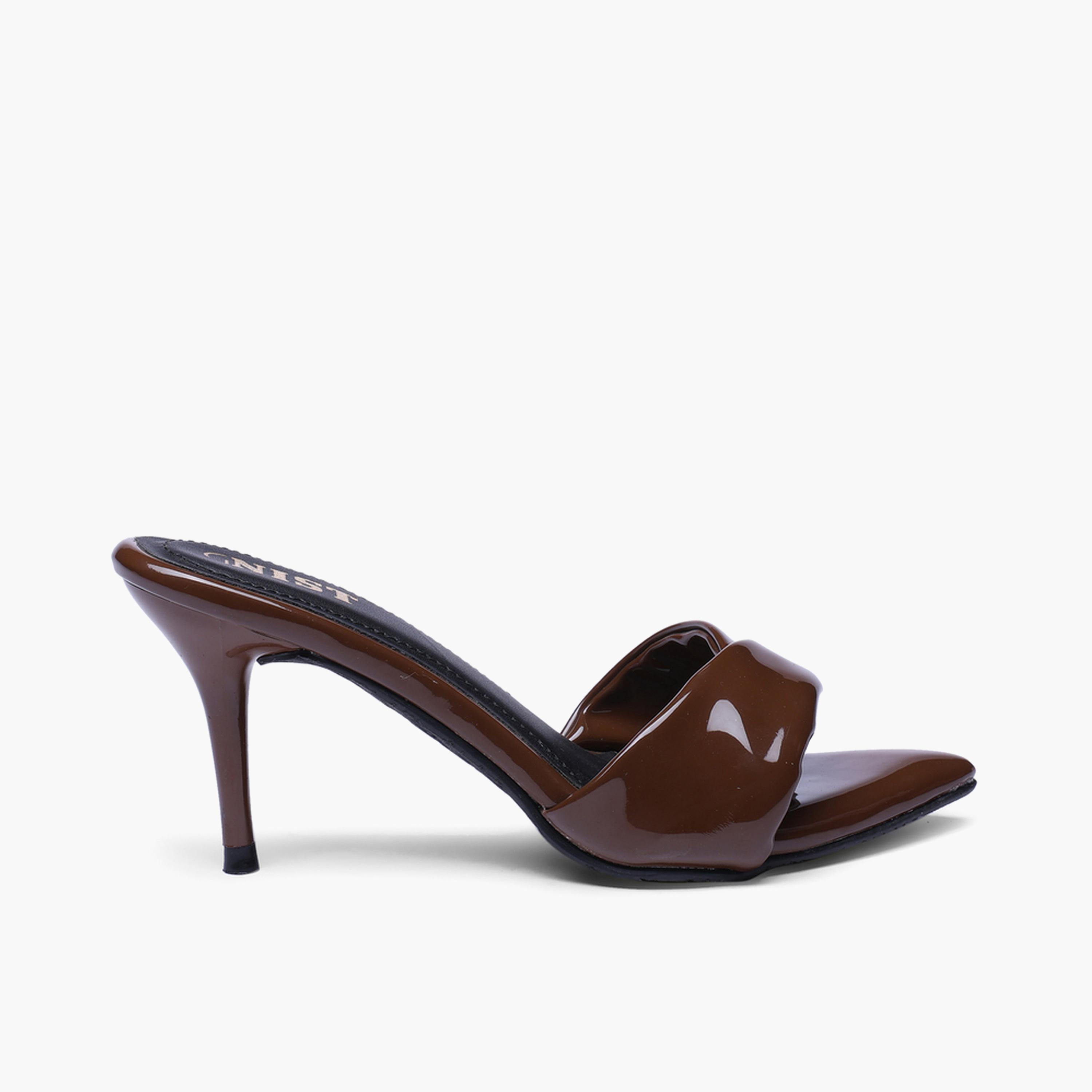 GNIST X Styli Brown Pointed Toe High Heel Sandals-women-shoes-sandals-heeled-image-2