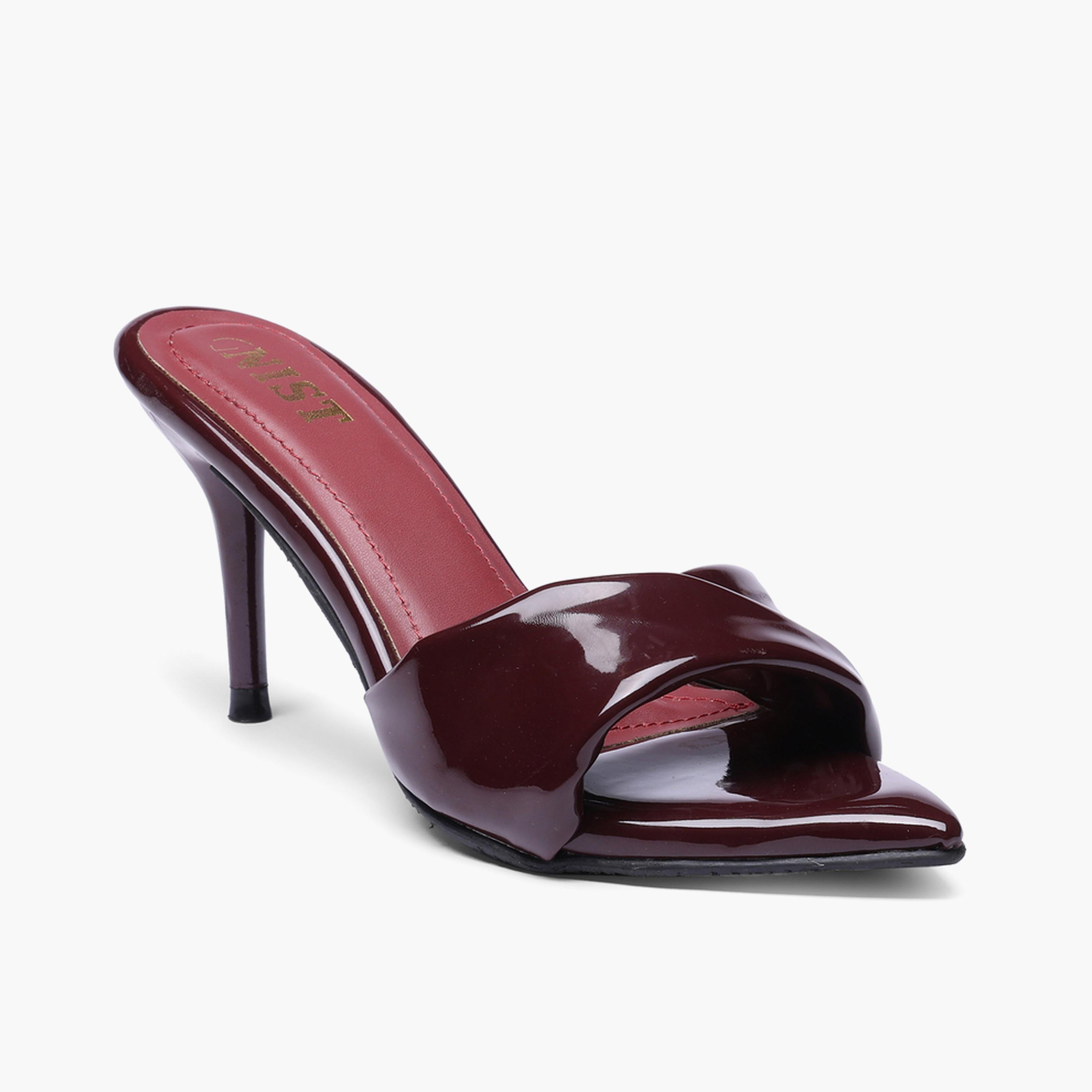 صندل بكعب عالي وحزام متداخل باللون البورغندي-women-shoes-sandals-heeled-image-4