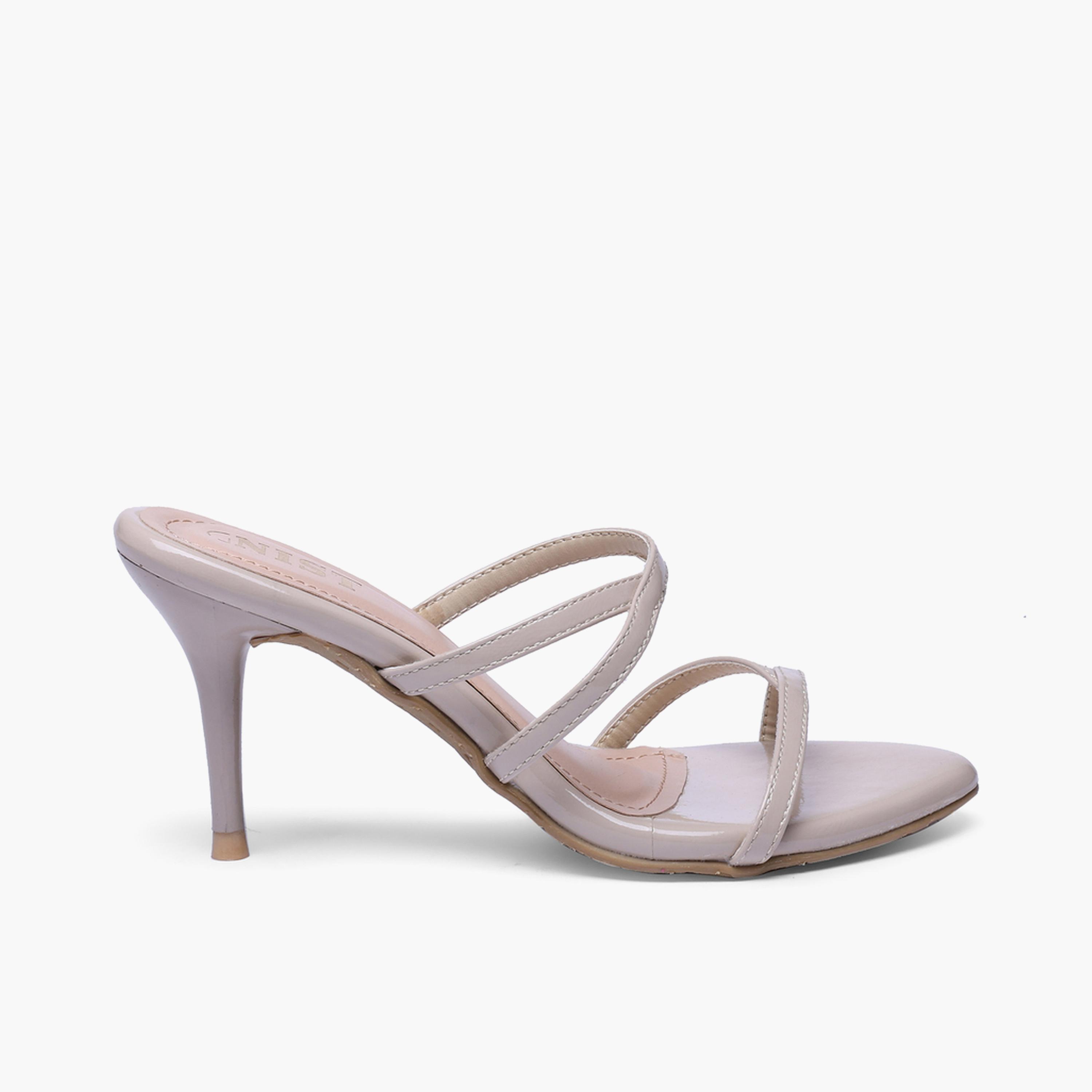 صندل بشرائط وكعب متوسط باللون نيود-women-shoes-sandals-heeled-image-2
