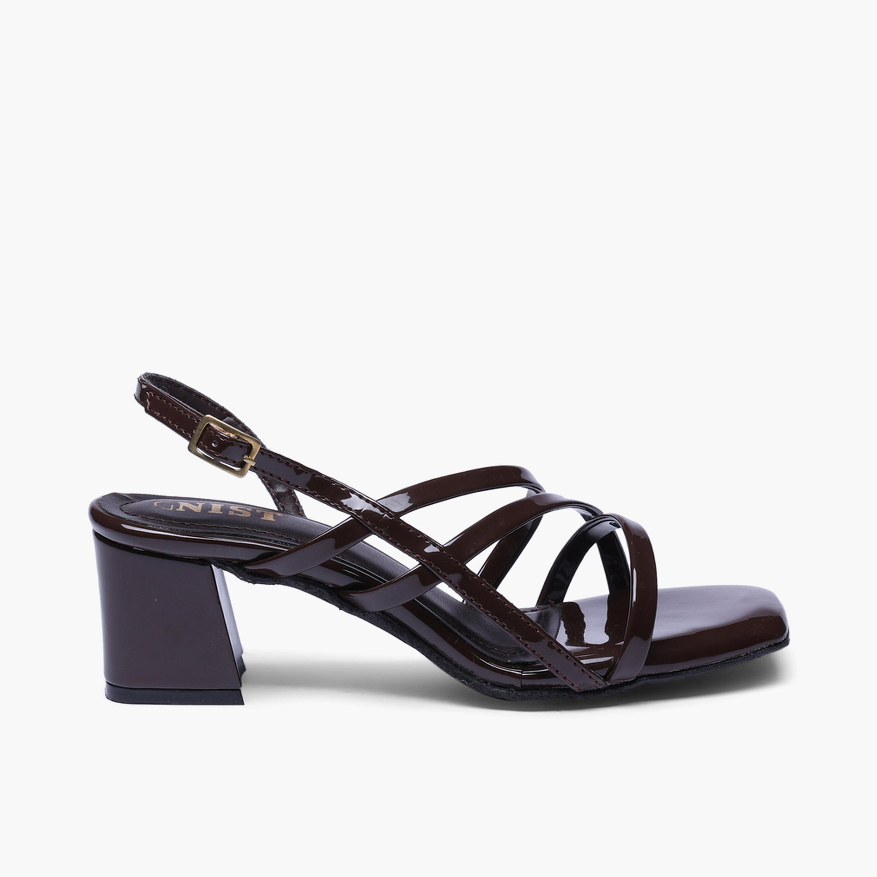 صندل بني بشرائط وكعب متوسط-women-shoes-sandals-heeled-image-2