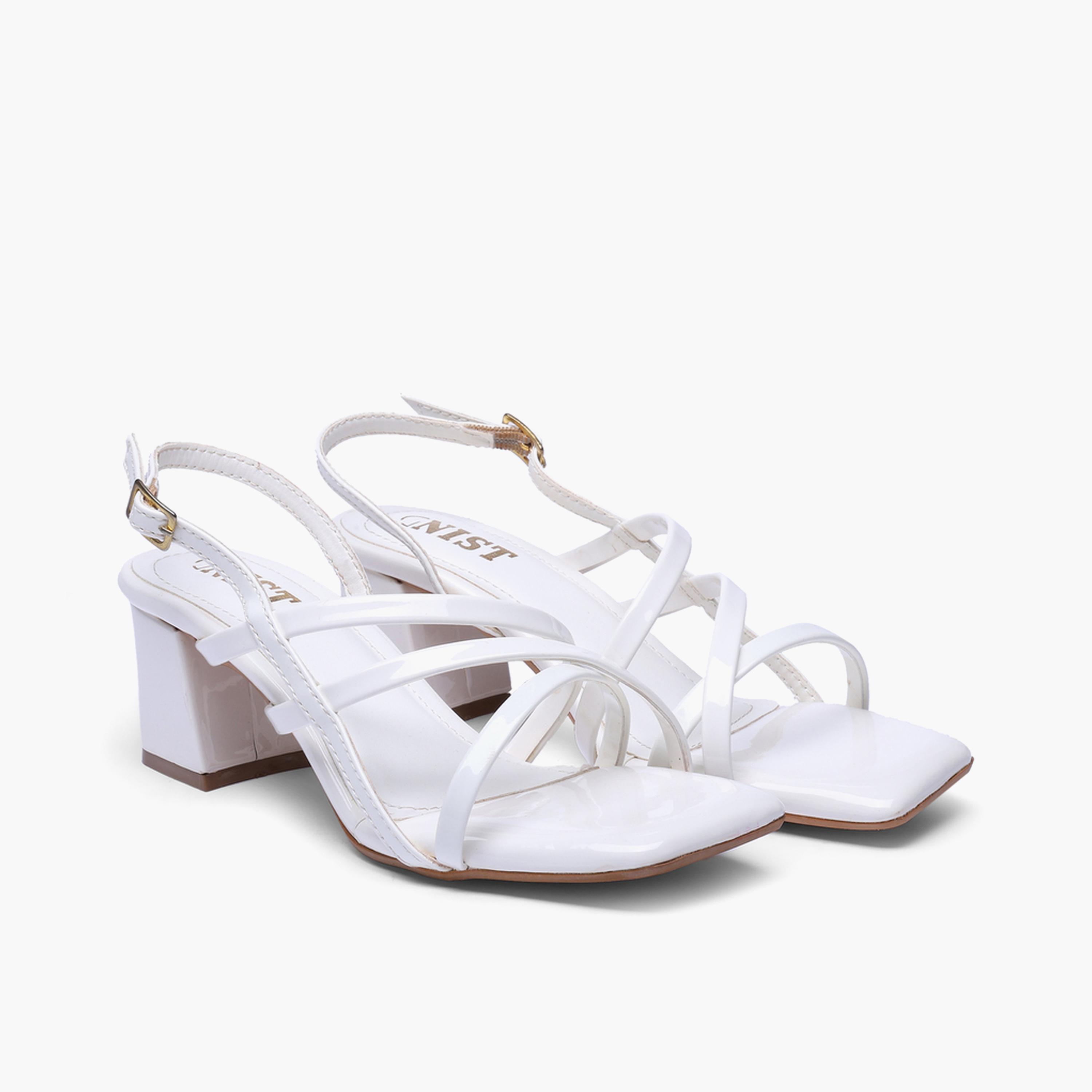 صندل أبيض بشرائط وكعب متوسط-women-shoes-sandals-heeled-image-1