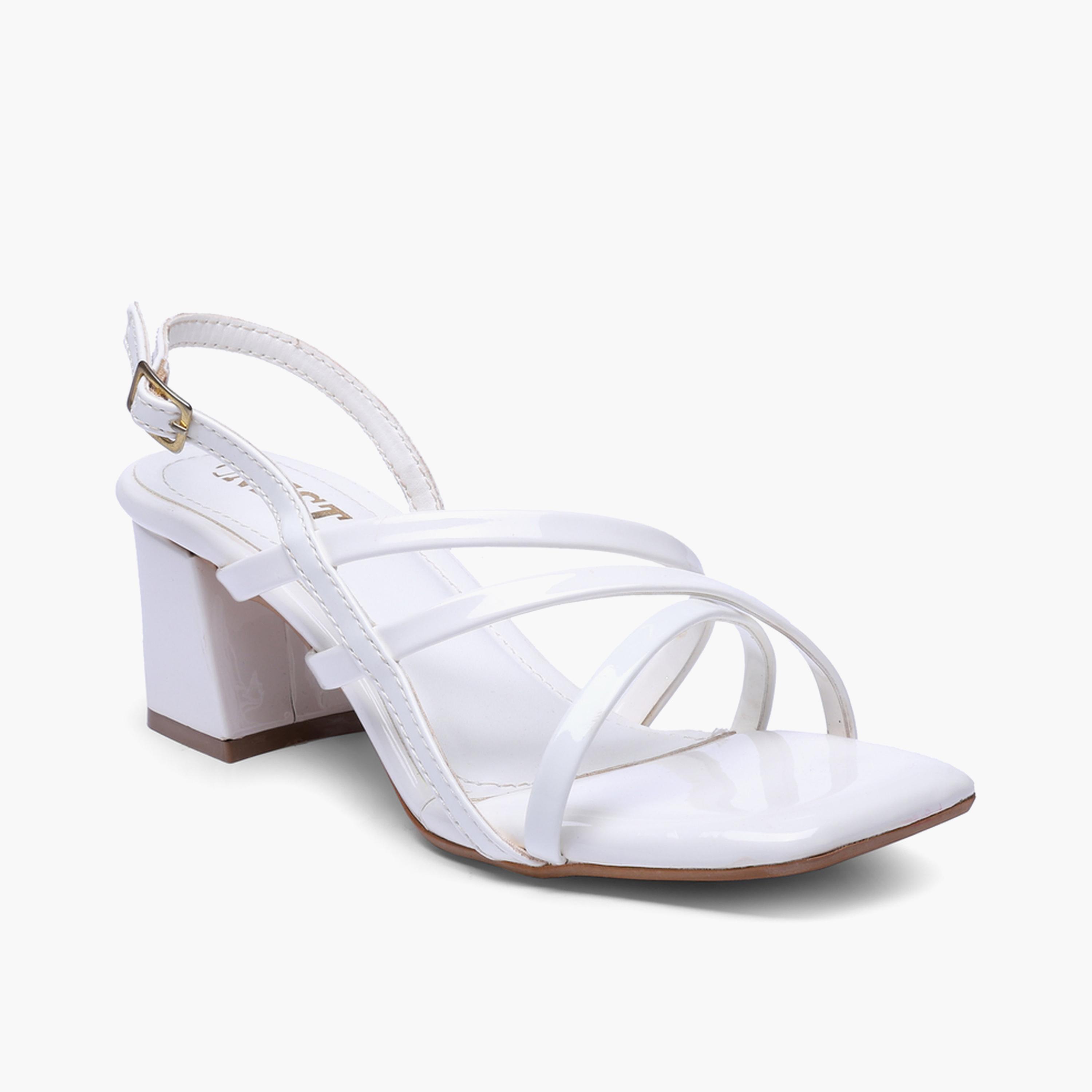 صندل أبيض بشرائط وكعب متوسط-women-shoes-sandals-heeled-image-4