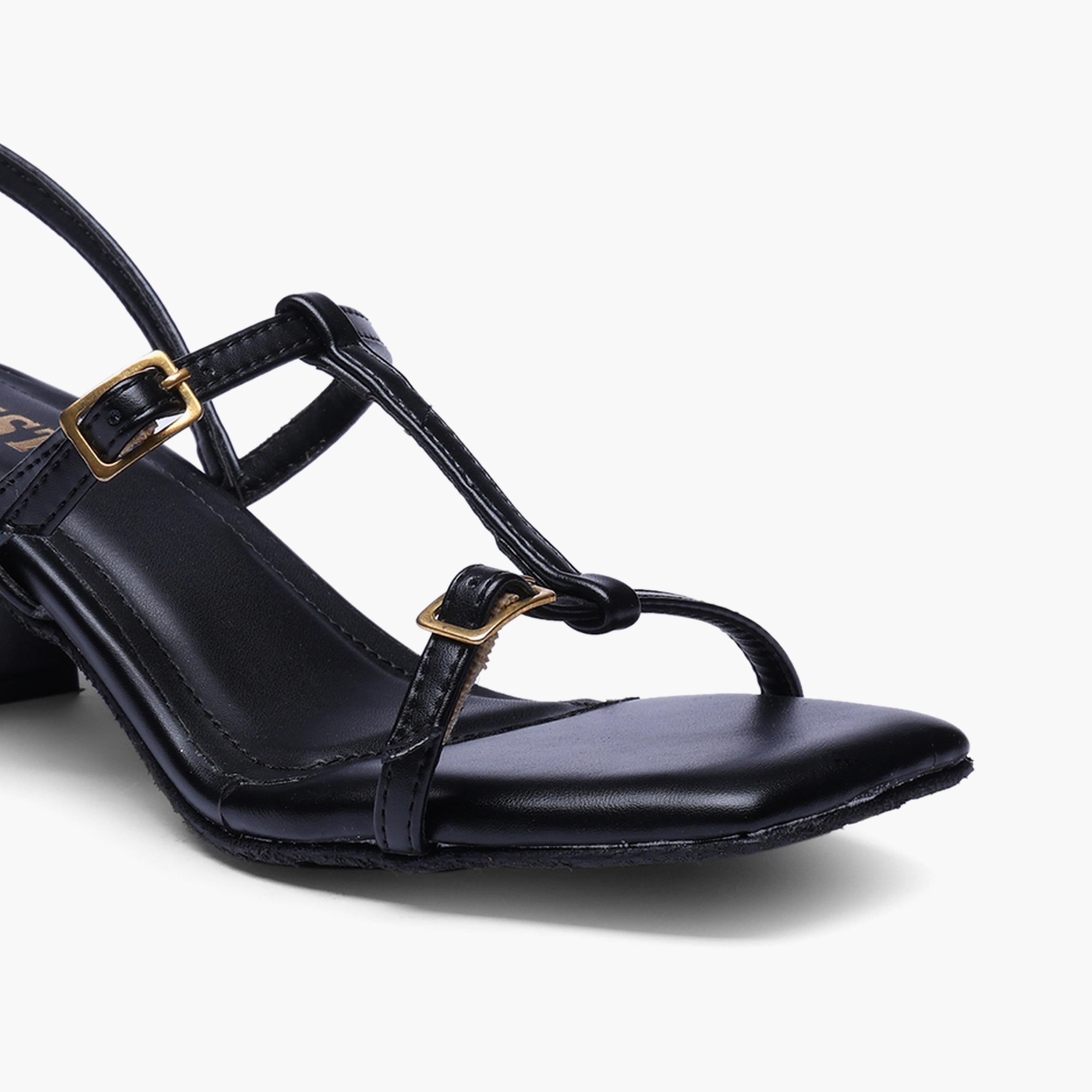 صندل بكعب متوسط وحزام شكل تي باللون الأسود-women-shoes-sandals-heeled-image-4