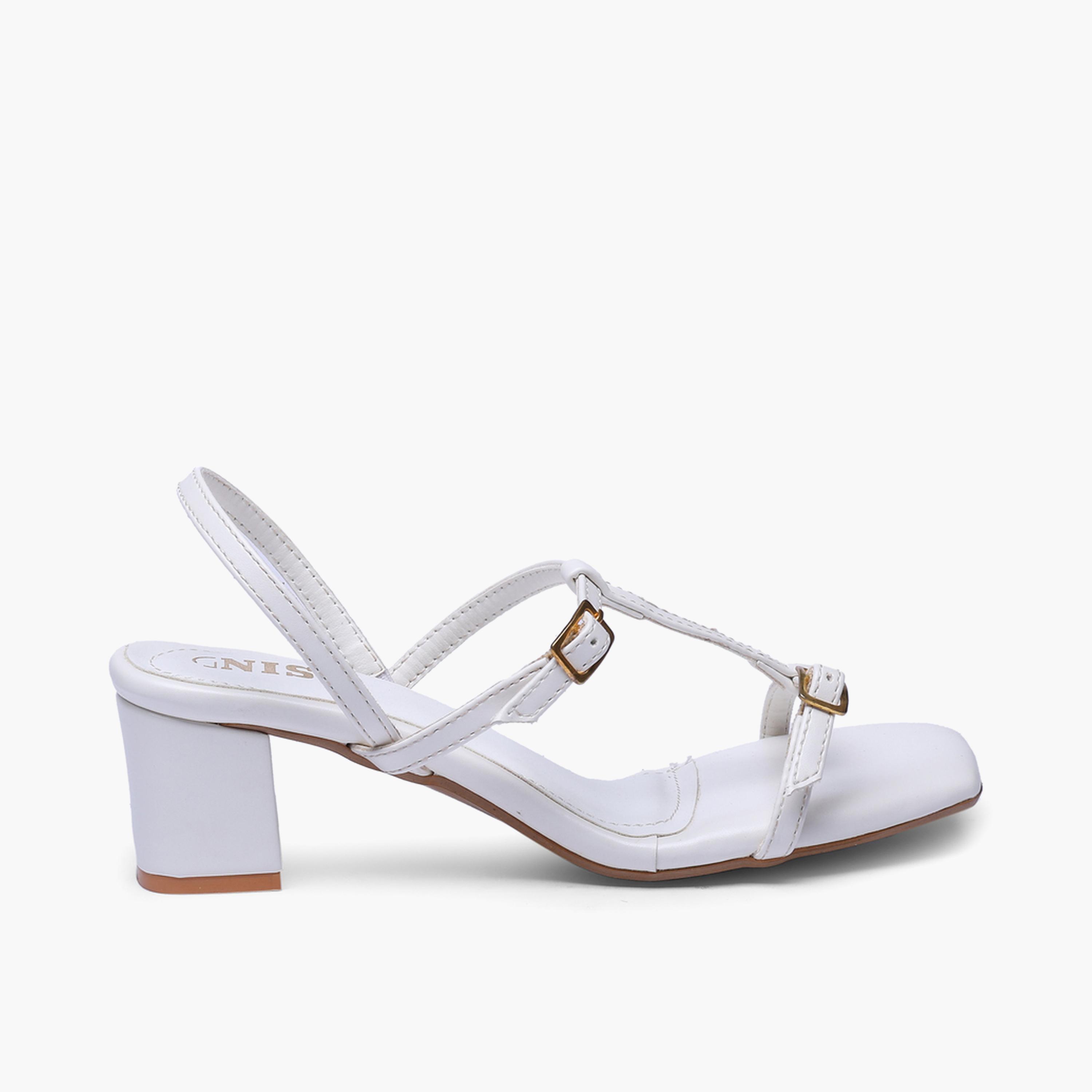 صندل بكعب عريض وحزام شكل تي-women-shoes-sandals-heeled-image-2