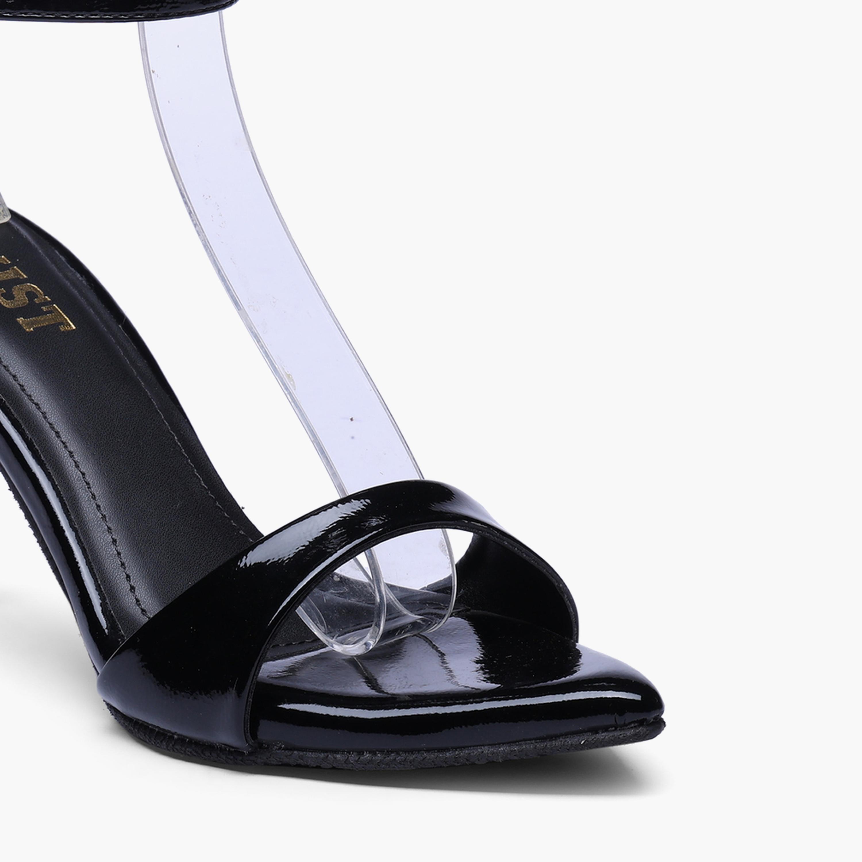 صندل بكعب متوسط وحزام كاحل باللون الأسود-women-shoes-sandals-heeled-image-3