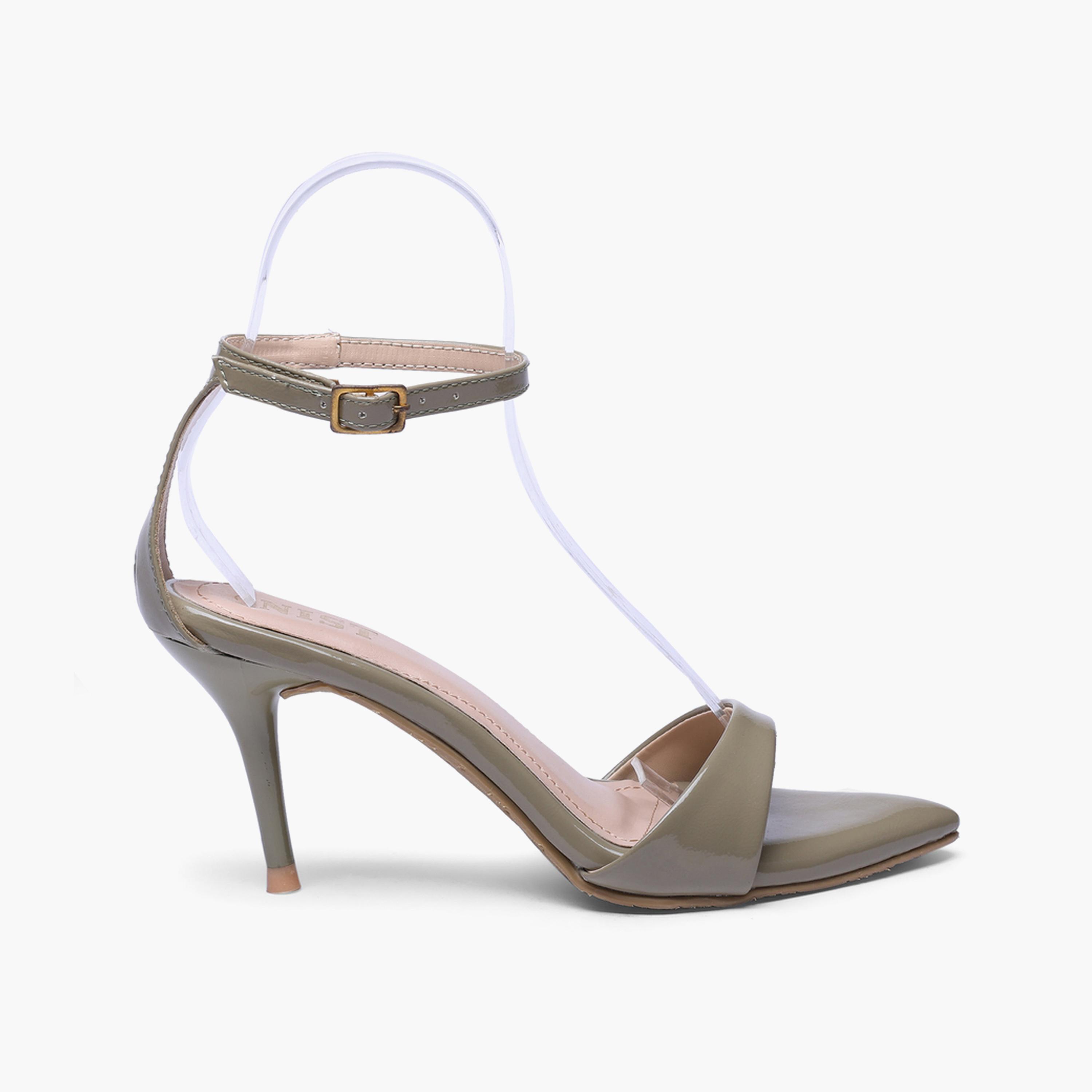صندل بكعب متوسط وحزام كاحل باللون الزيتي-women-shoes-sandals-heeled-image-2