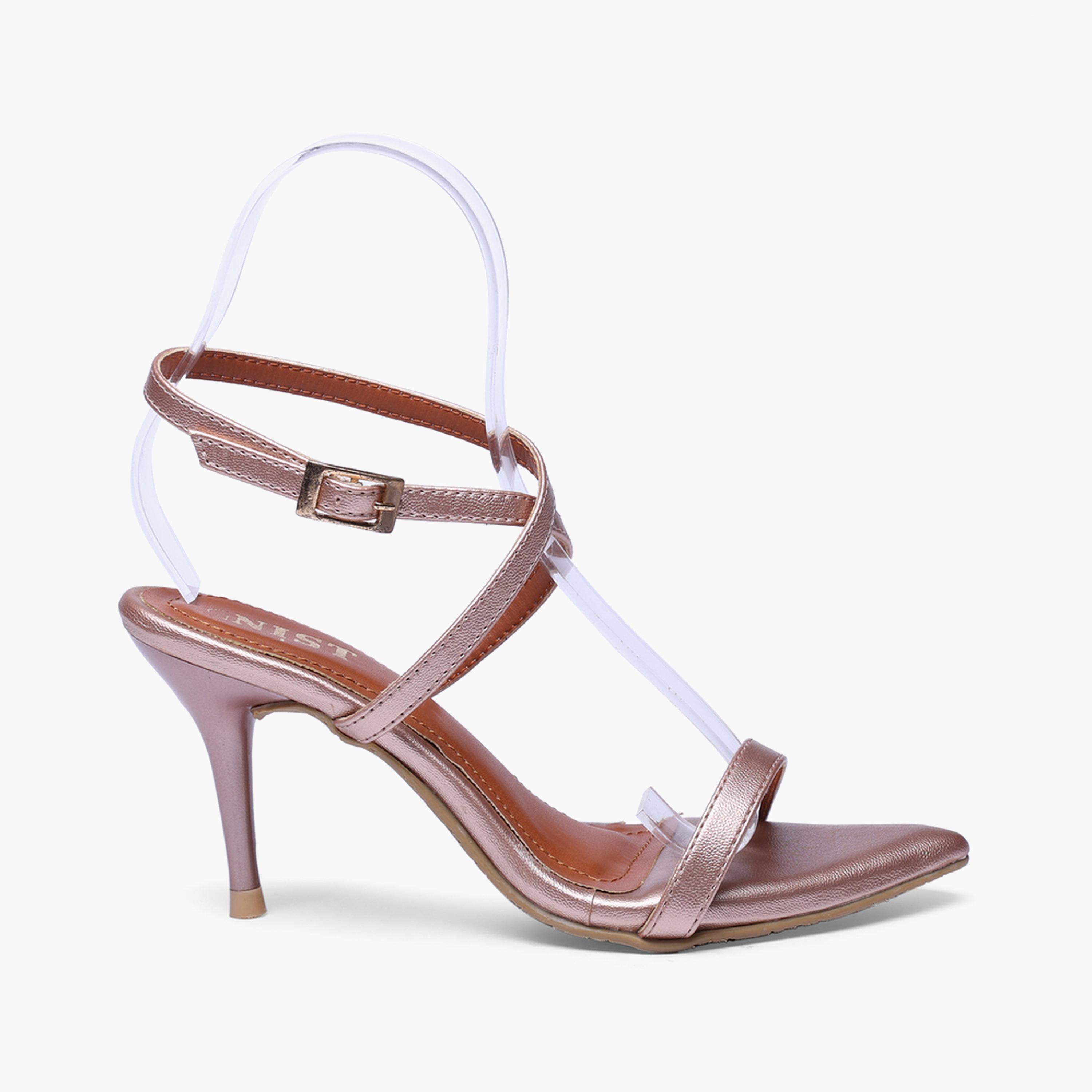 صندل بكعب متوسط وحزام كاحل باللون الذهبي الوردي-women-shoes-sandals-heeled-image-2