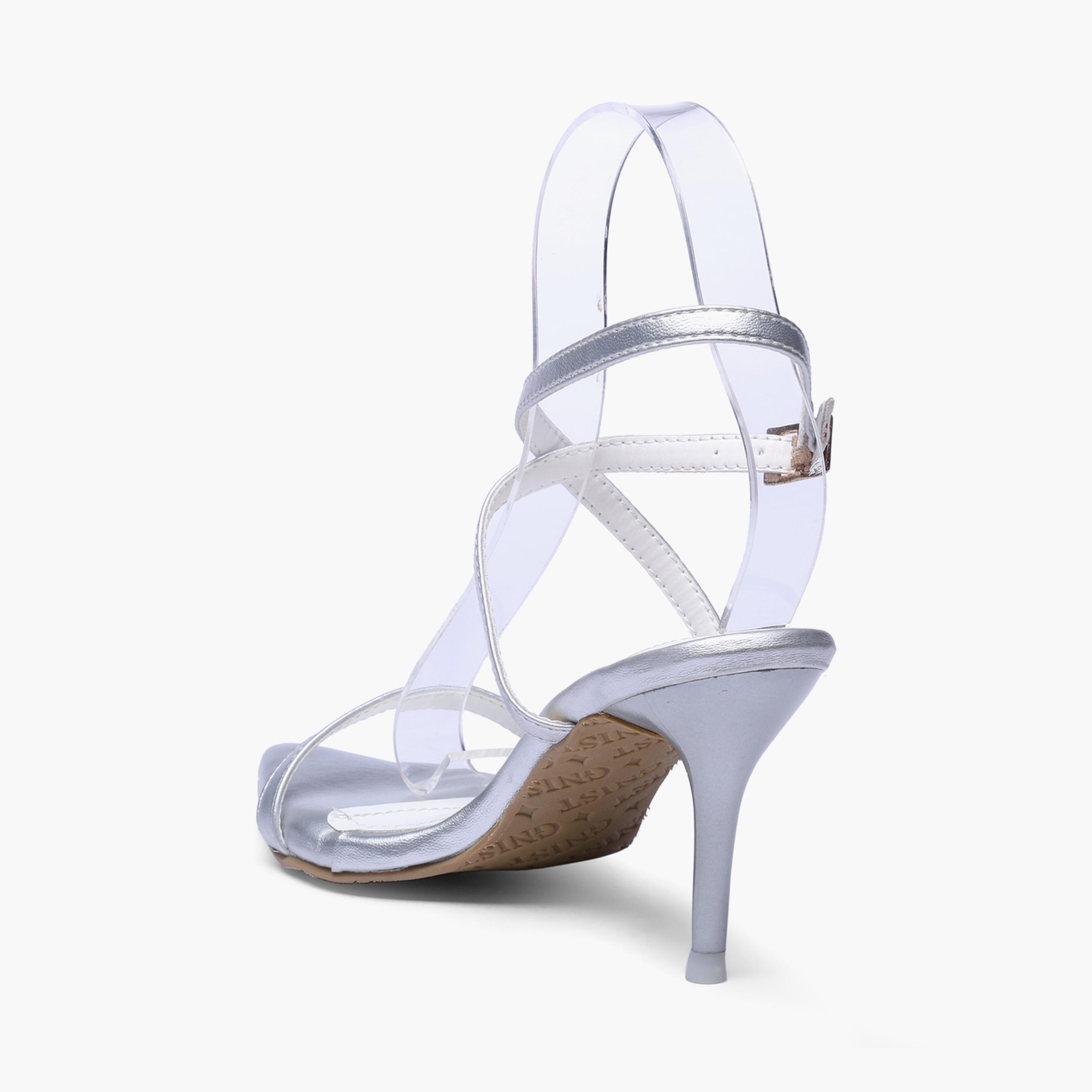 صندل بكعب متوسط وحزام كاحل باللون الفضي-women-shoes-sandals-heeled-image-6