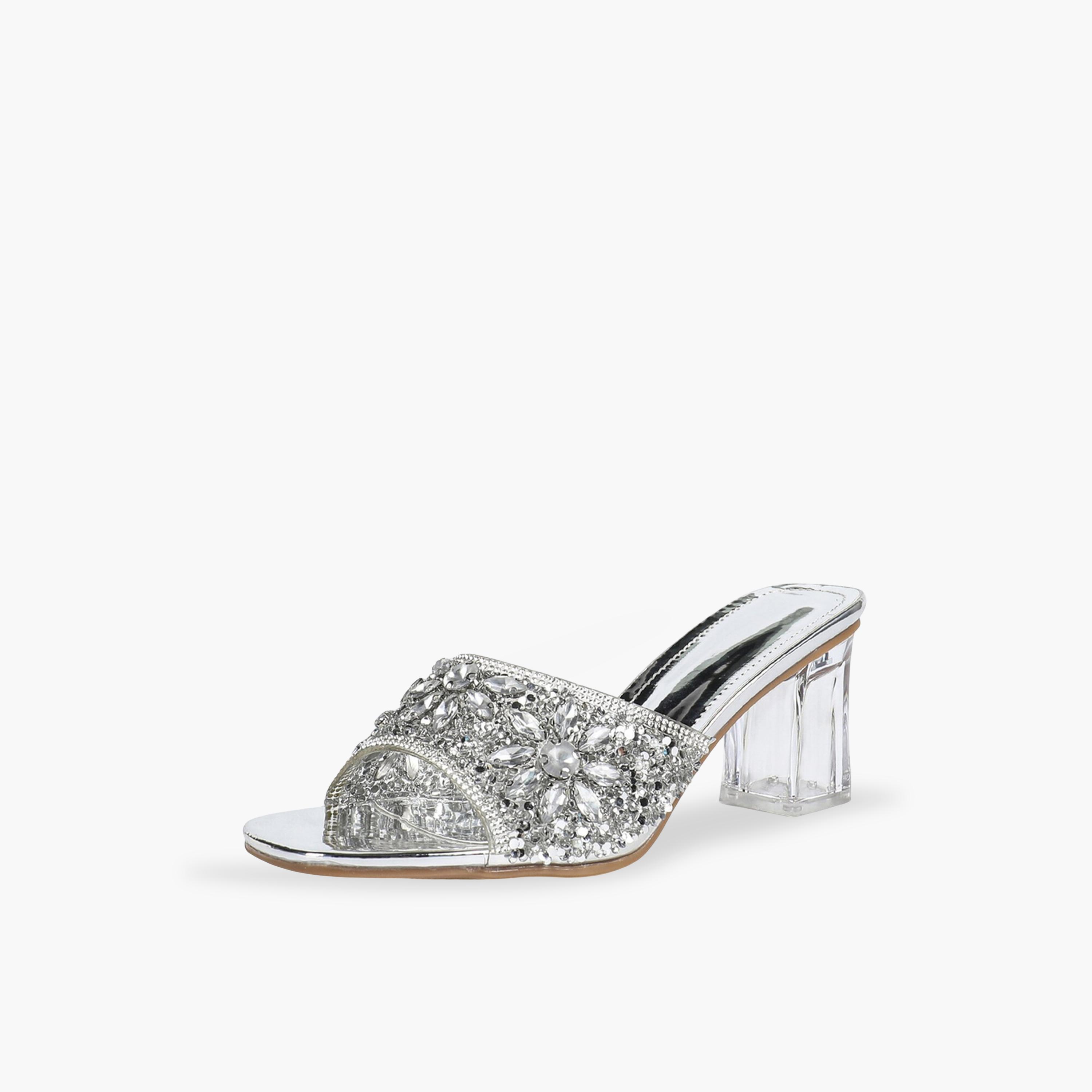 Take Two Silver Rhinestone High Heel Sandals-women-shoes-sandals-heeled-image-1