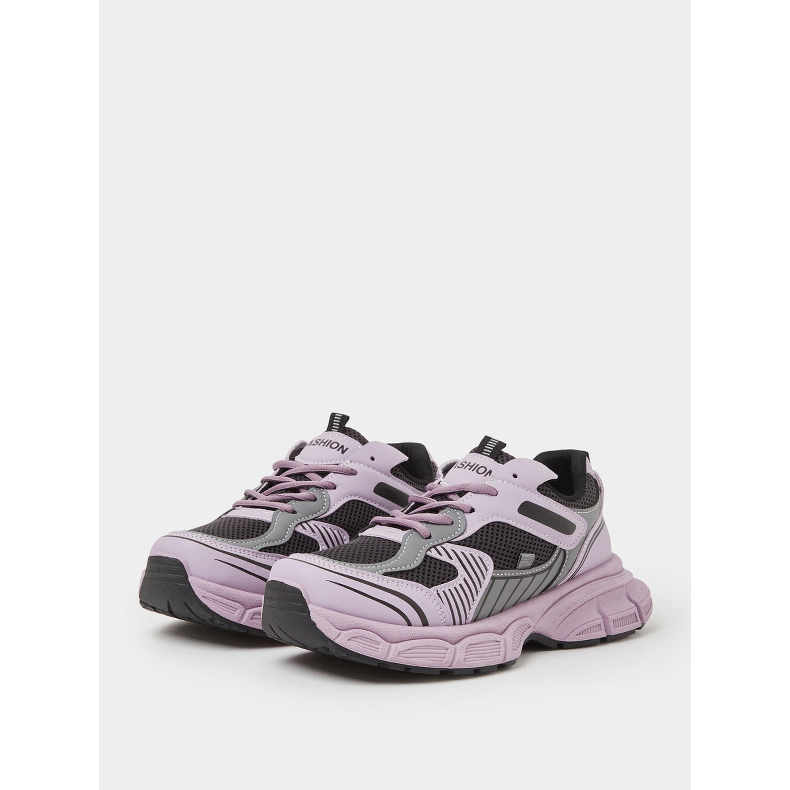 حذاء سنيكرز رياضي بنعل شانكي وأربطة-women-shoes-sneakers-image-1