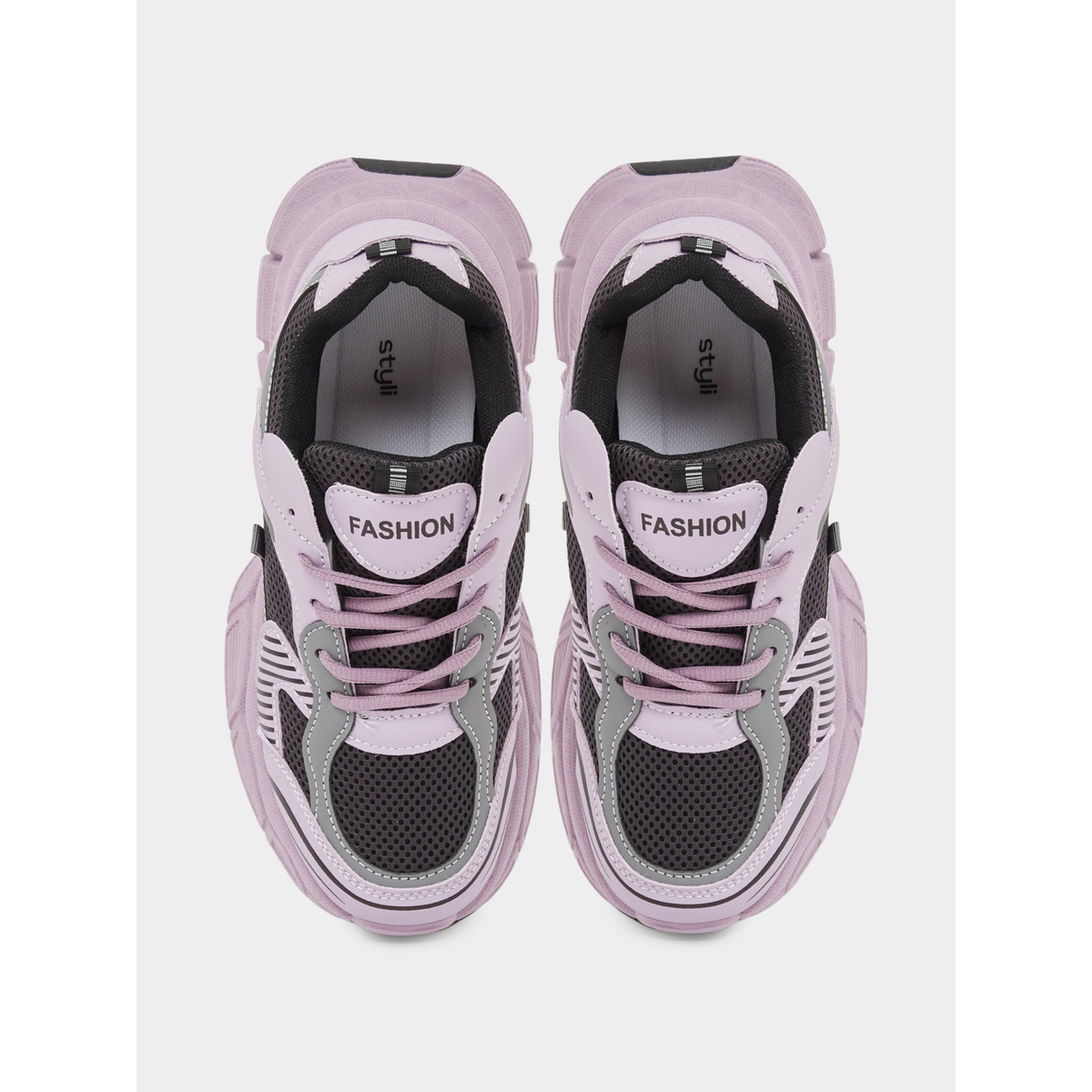 حذاء سنيكرز رياضي بنعل شانكي وأربطة-women-shoes-sneakers-image-4