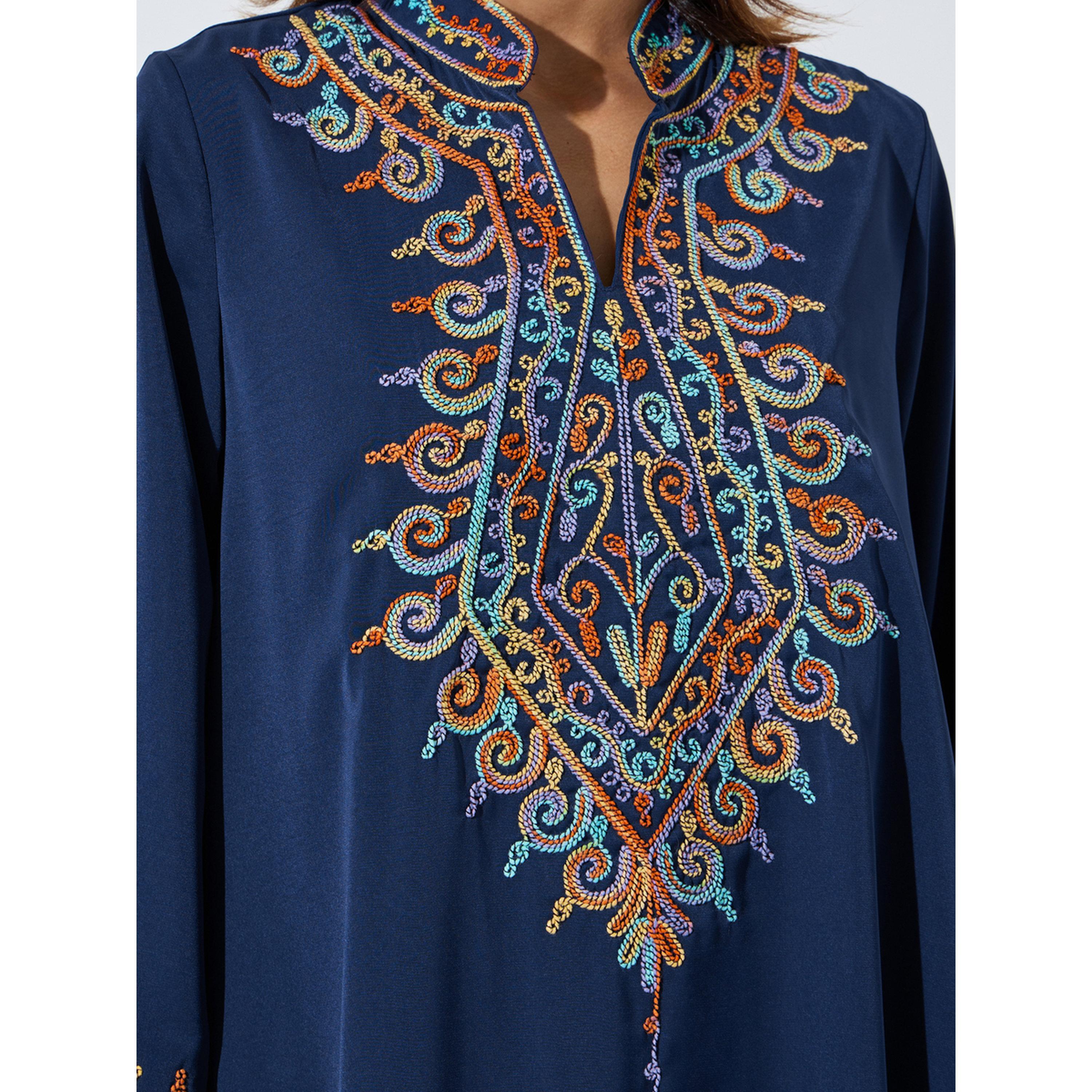 جلابية طويلة ومطرزة بأكمام طويلة-women-arabicclothing-jalabiyas-image-5
