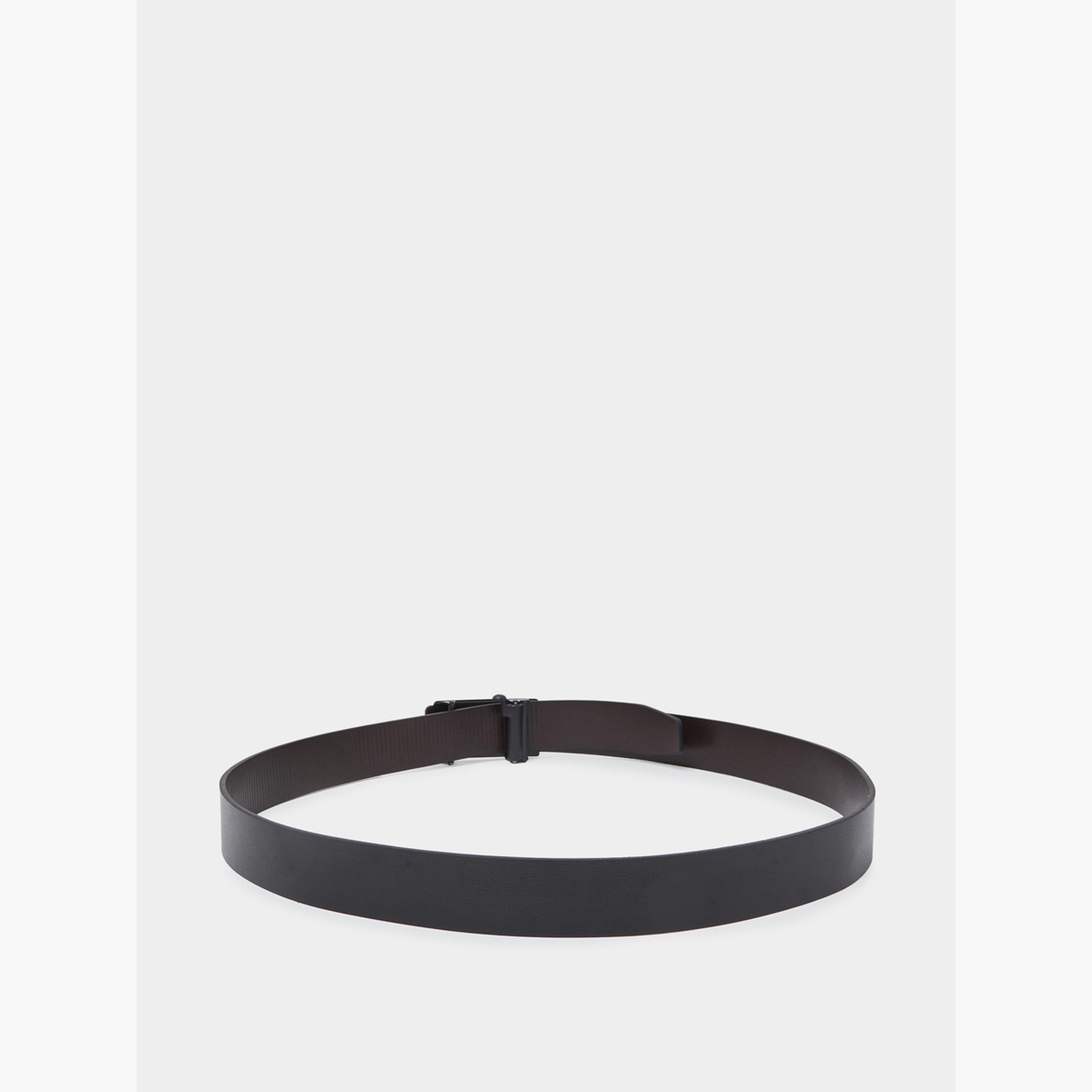 Styli Men Black Metal Buckle Belt-men-beltsandwallets-belts-image-3