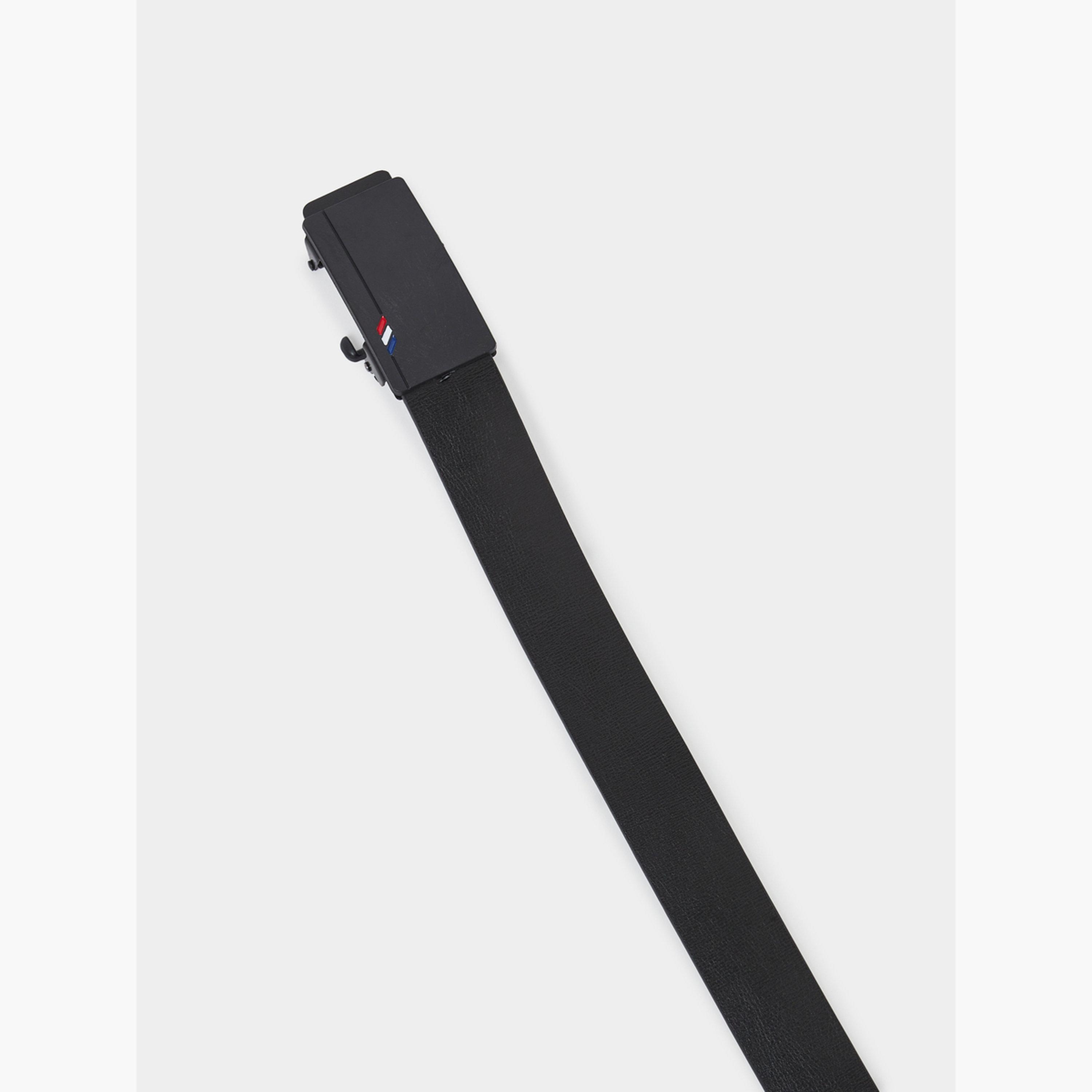 Styli Men Black Metal Buckle Belt-men-beltsandwallets-belts-image-4