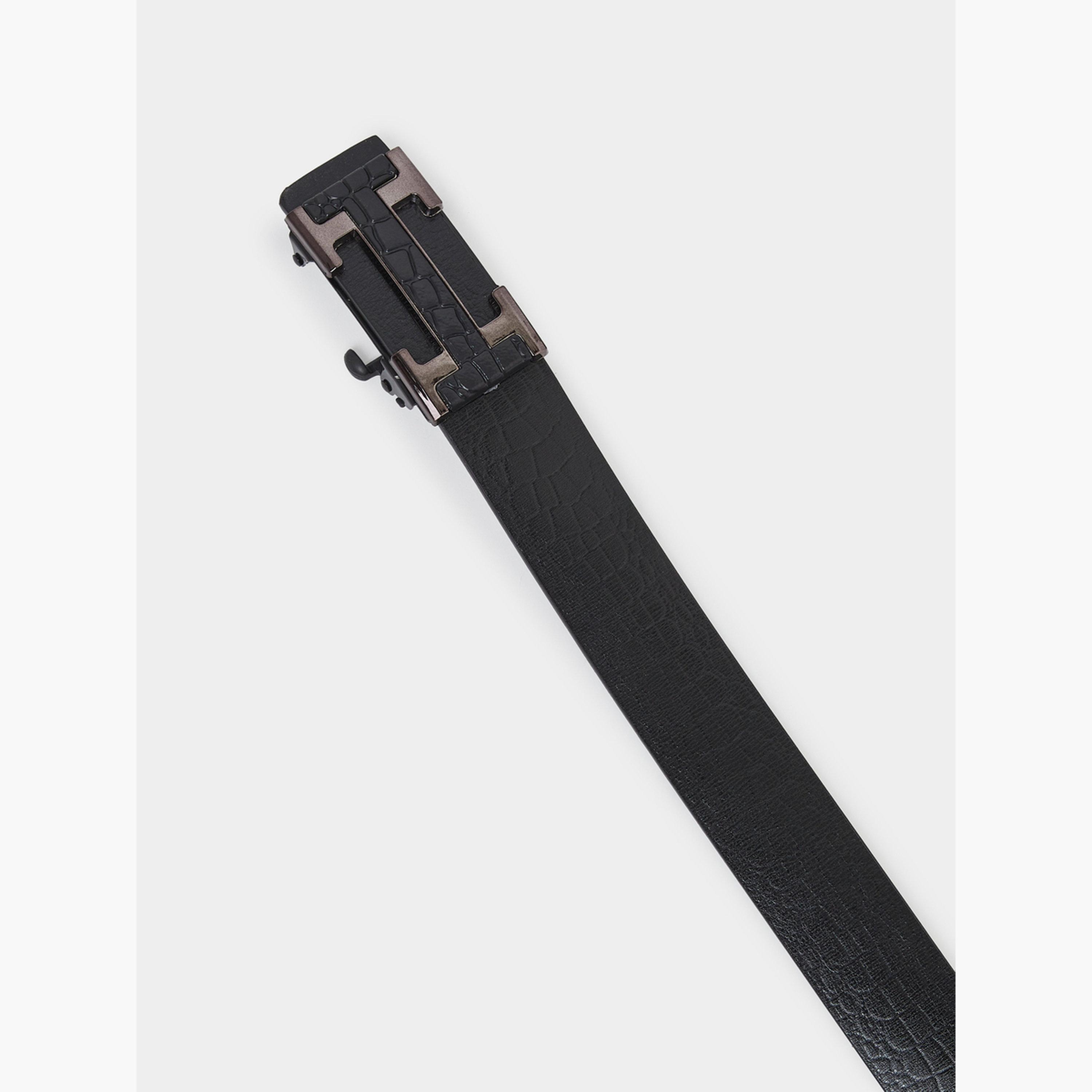 حزام رجالي بمشبك معدني ونقشة جلد التمساح-men-beltsandwallets-belts-image-4