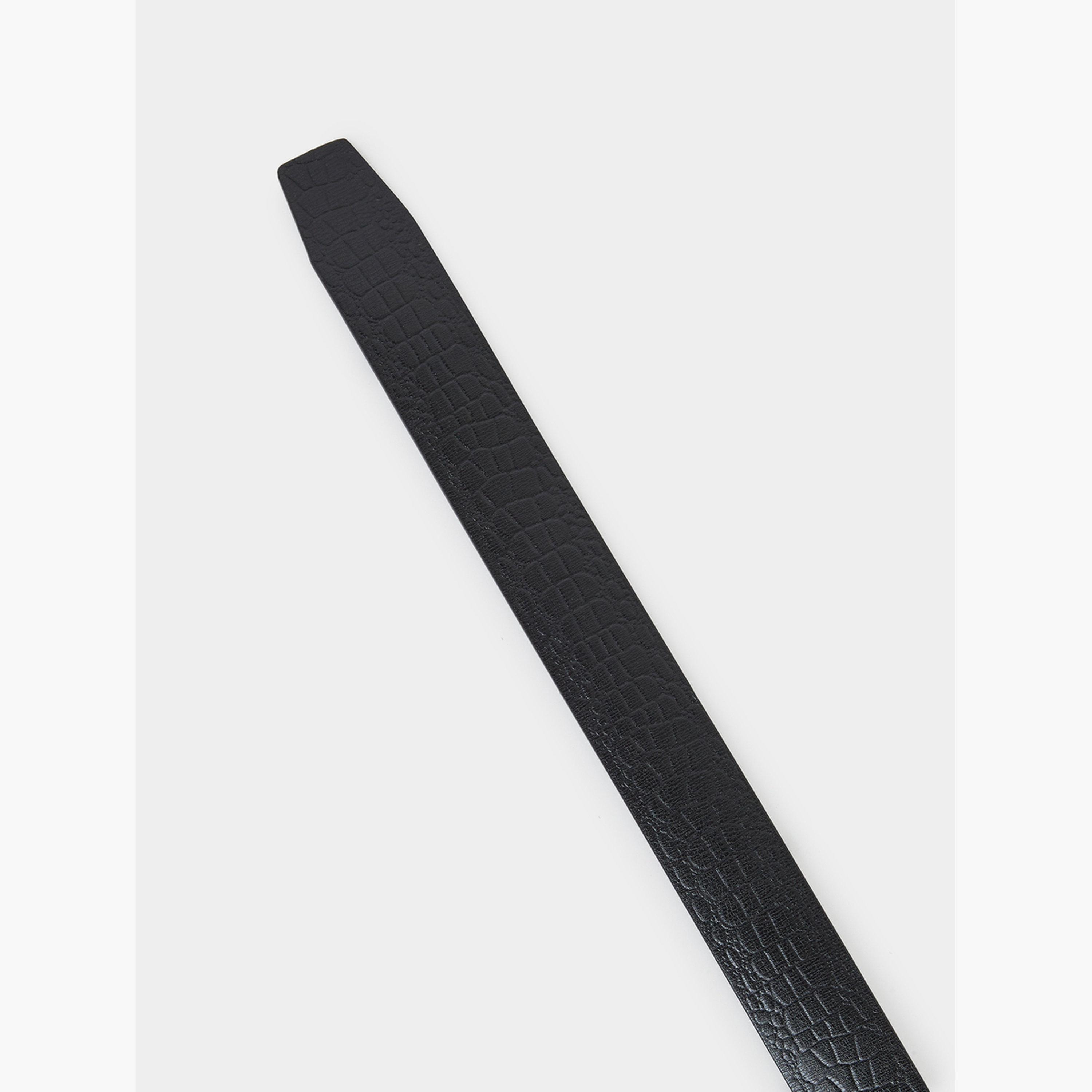 حزام رجالي بمشبك معدني ونقشة جلد التمساح-men-beltsandwallets-belts-image-5